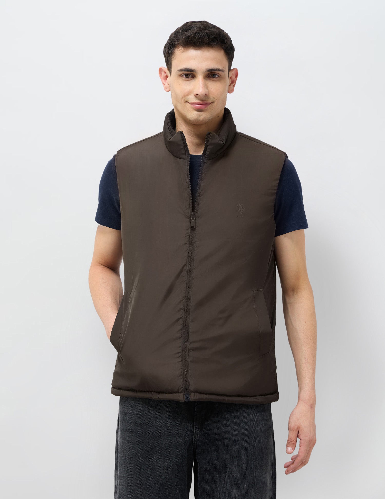 Solid Regular Fit Reversible Jacket Black - U.S. POLO ASSN. | Large