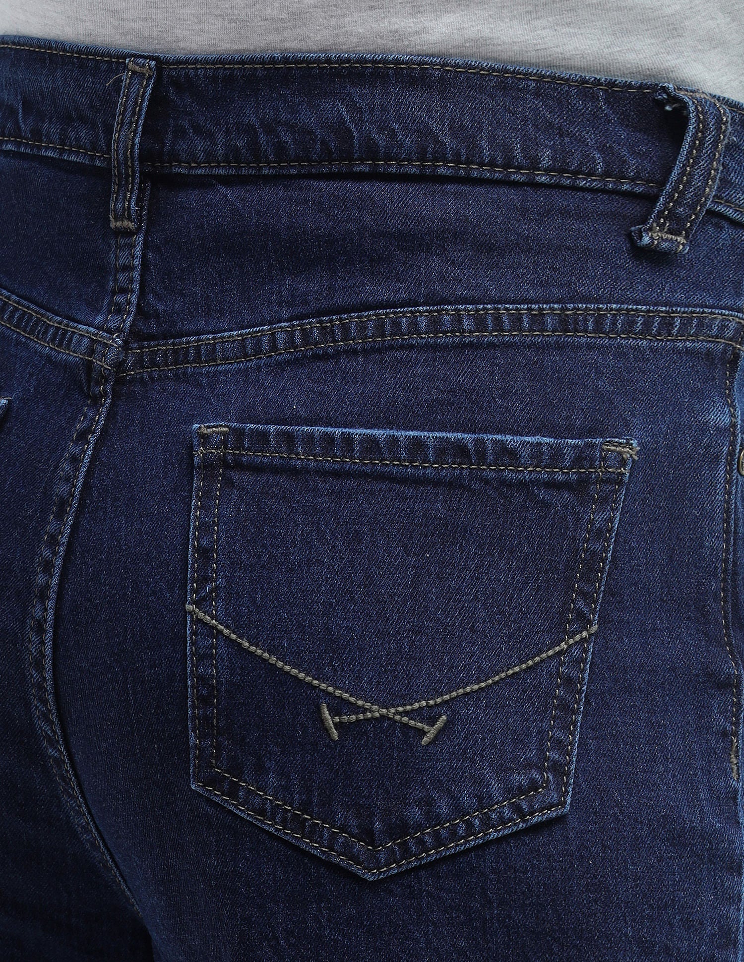 High Rise Wide Leg Jeans Dark Blue - U.S. POLO ASSN. | Large