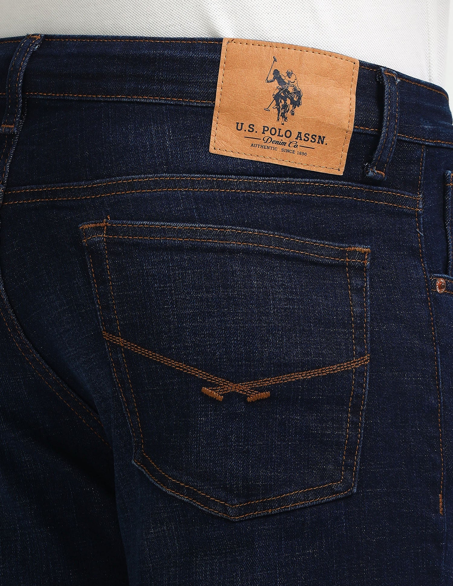 Brandon Slim Tapered Blue Jeans Blue - U.S. Polo Assn. India | Large
