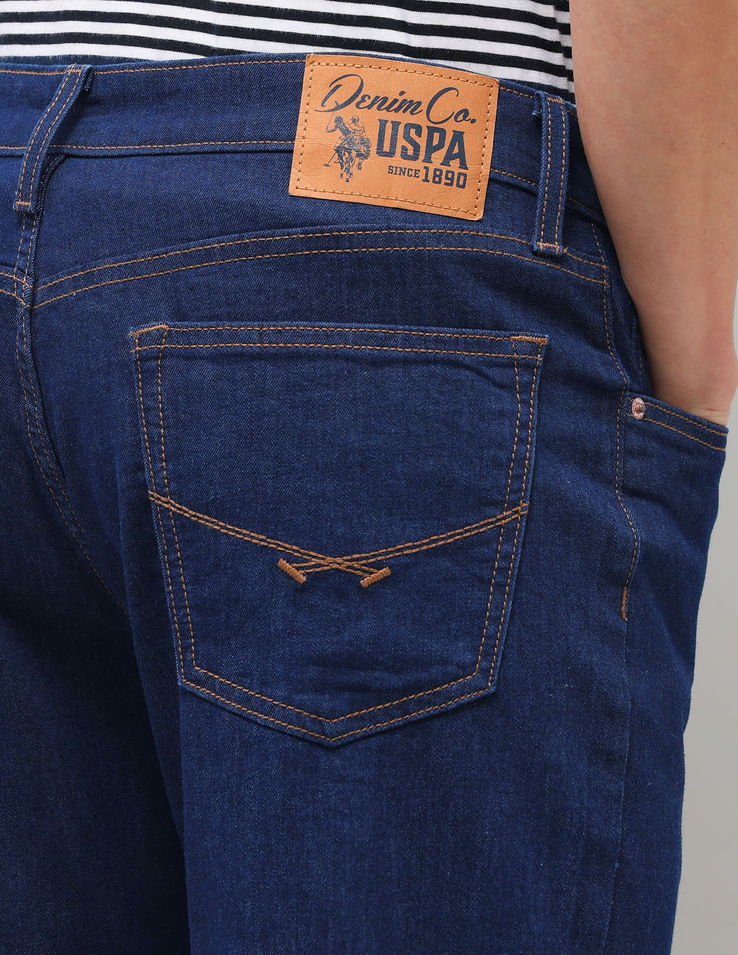 Solid Bootcut Jeans Blue - U.S. Polo Assn. India | Large