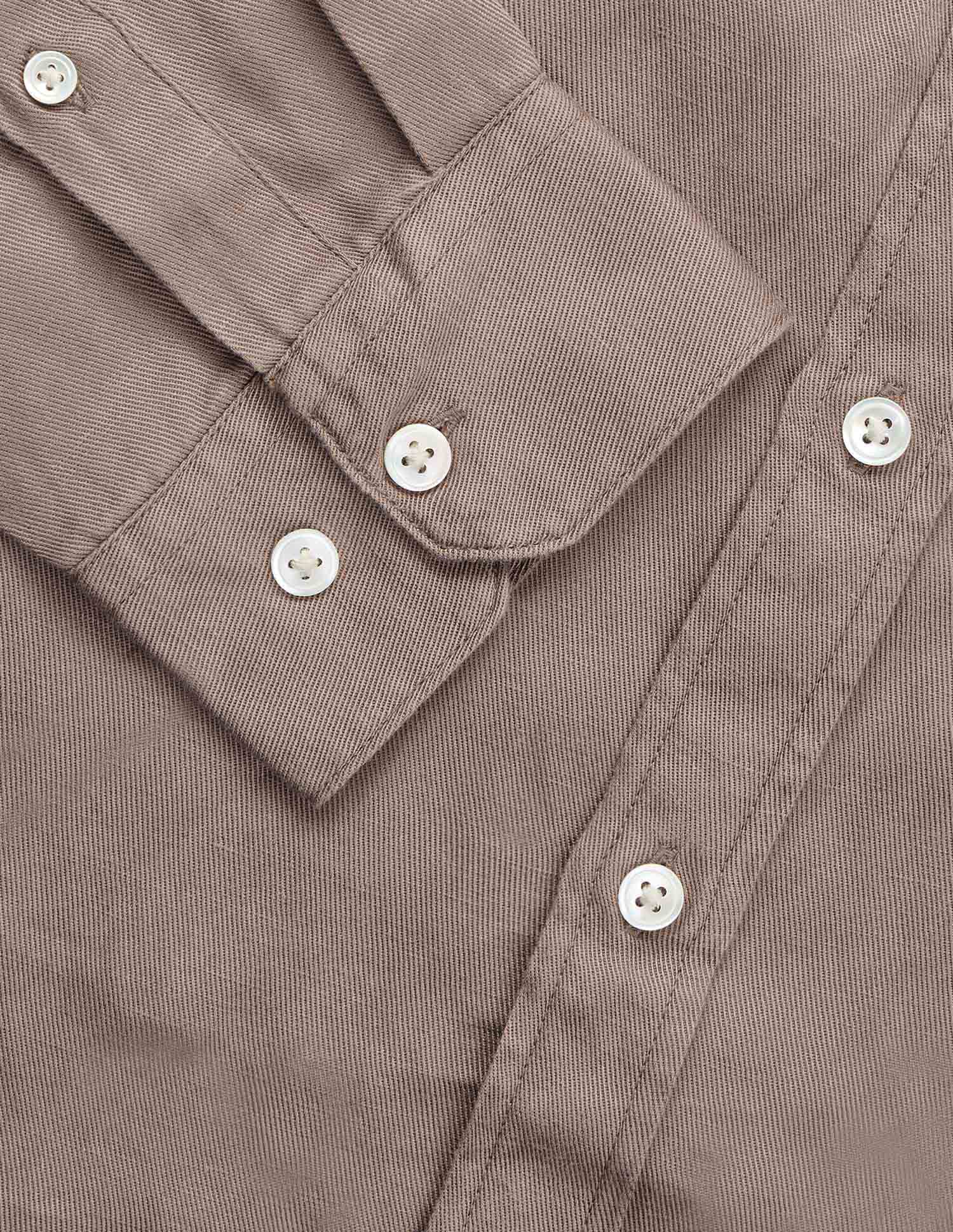 Pacho X Tailored Fit Twill Shirt Brown - U.S. POLO ASSN. | Large