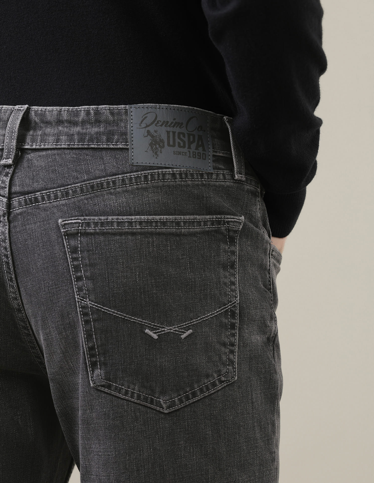 Connor Bootcut Fit Black Jeans Grey - U.S. Polo Assn. India | Large