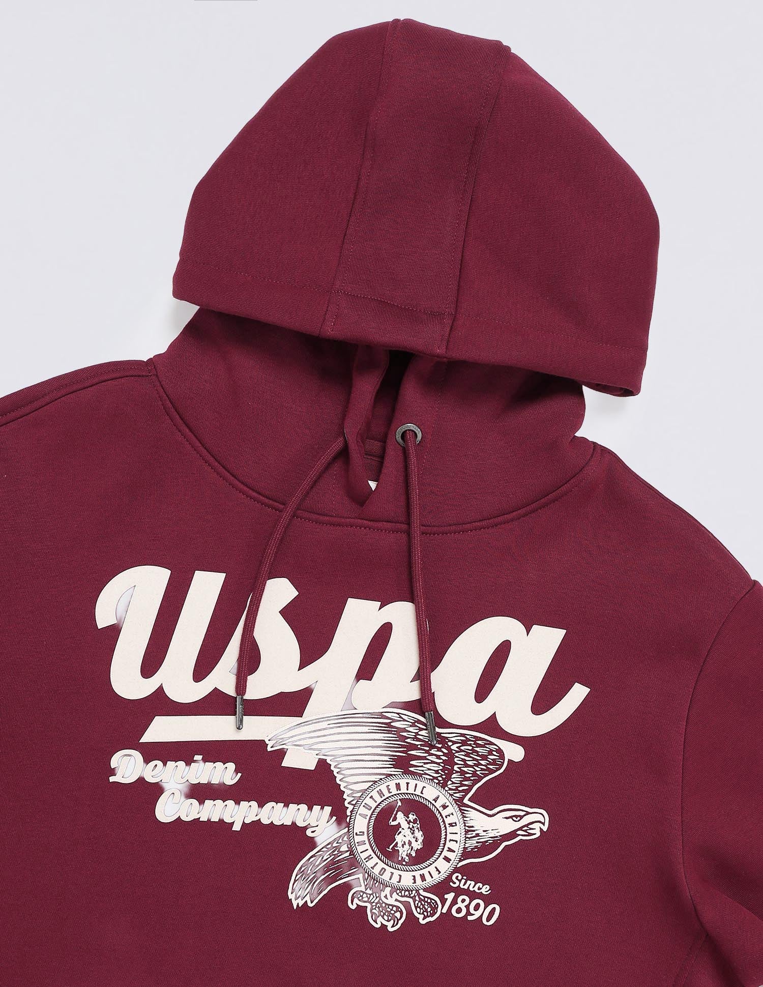 Brand Printed Regular Fit Sweatshirt Maroon - U.S. POLO ASSN. | Large