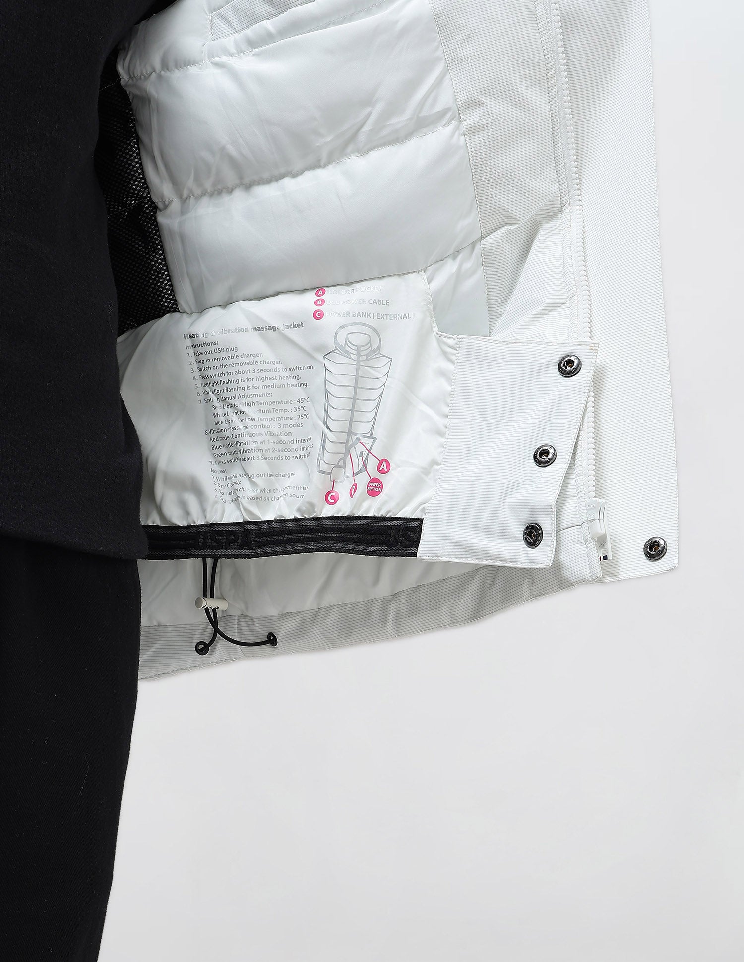 Detachable Hood Smartheat Jacket White - U.S. POLO ASSN. | Large