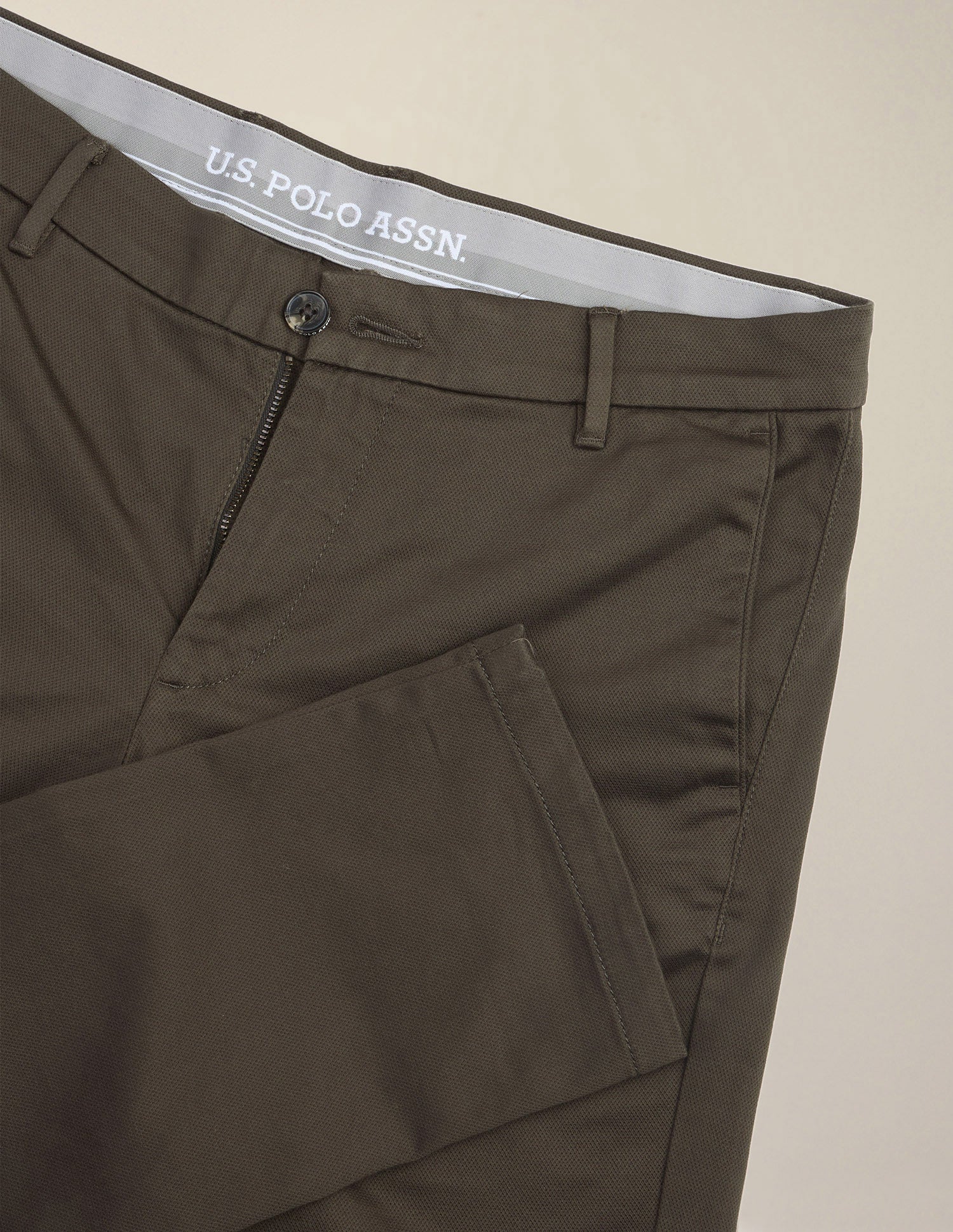 Mid Rise Denver Slim Fit Trousers Olive - U.S. Polo Assn. India | Large