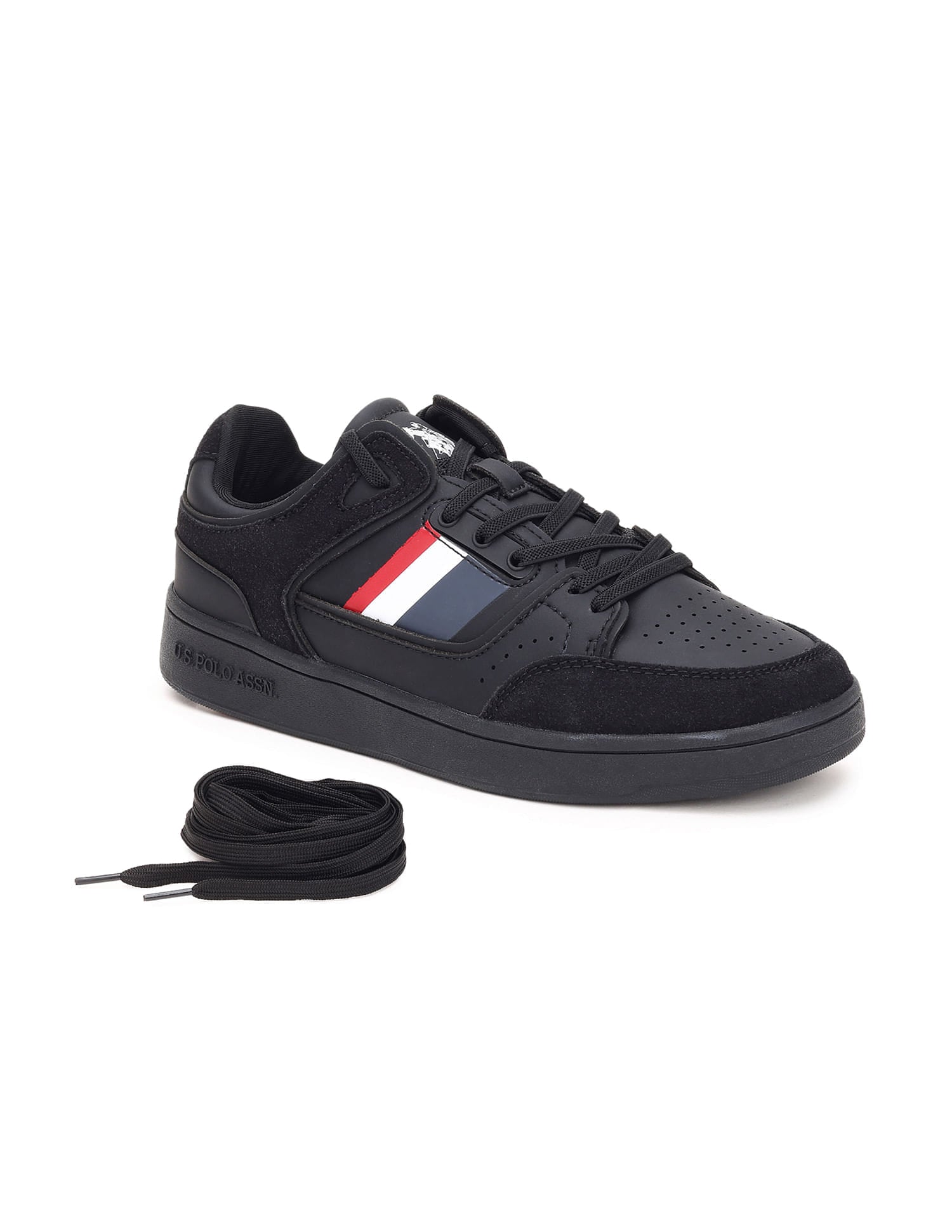 Brand Stripe Adalyn Sneakers Black - U.S. Polo Assn. India | Large