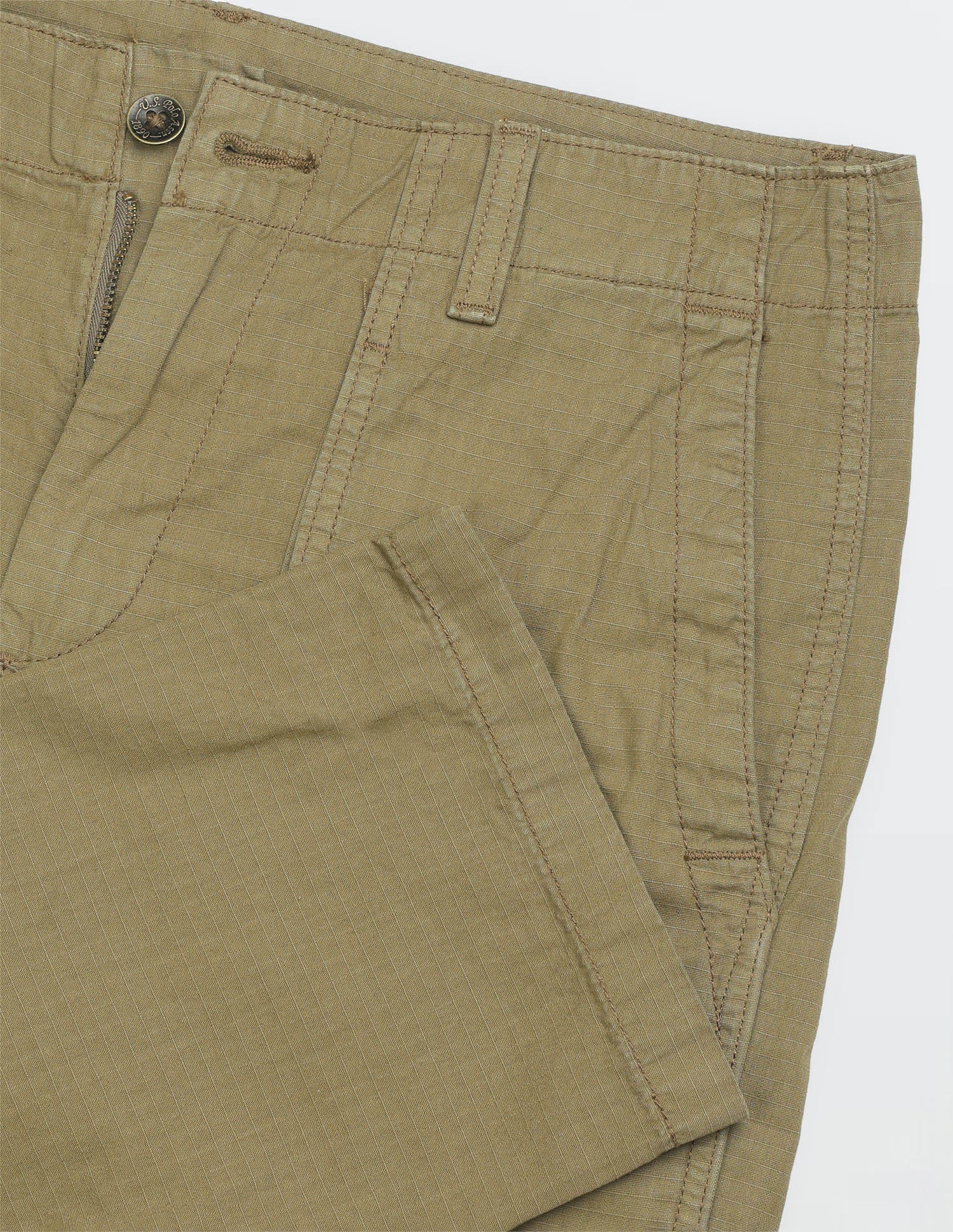 Harold Slim Straight Fit Mid Rise Trouser Tan - U.S. Polo Assn. India | Large