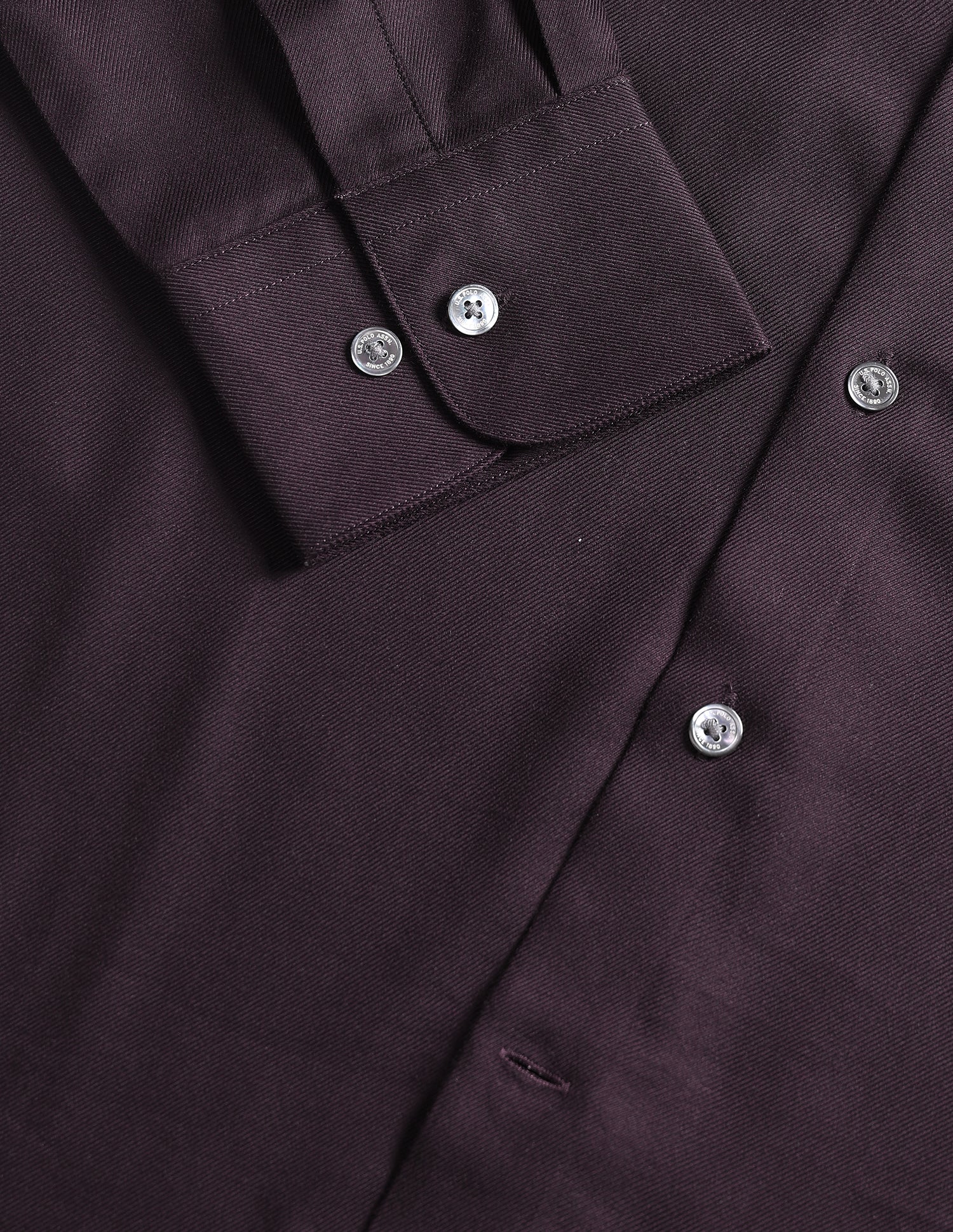 Pacho X Twill Tailored Fit Shirt Wine - U.S. Polo Assn. India | Large