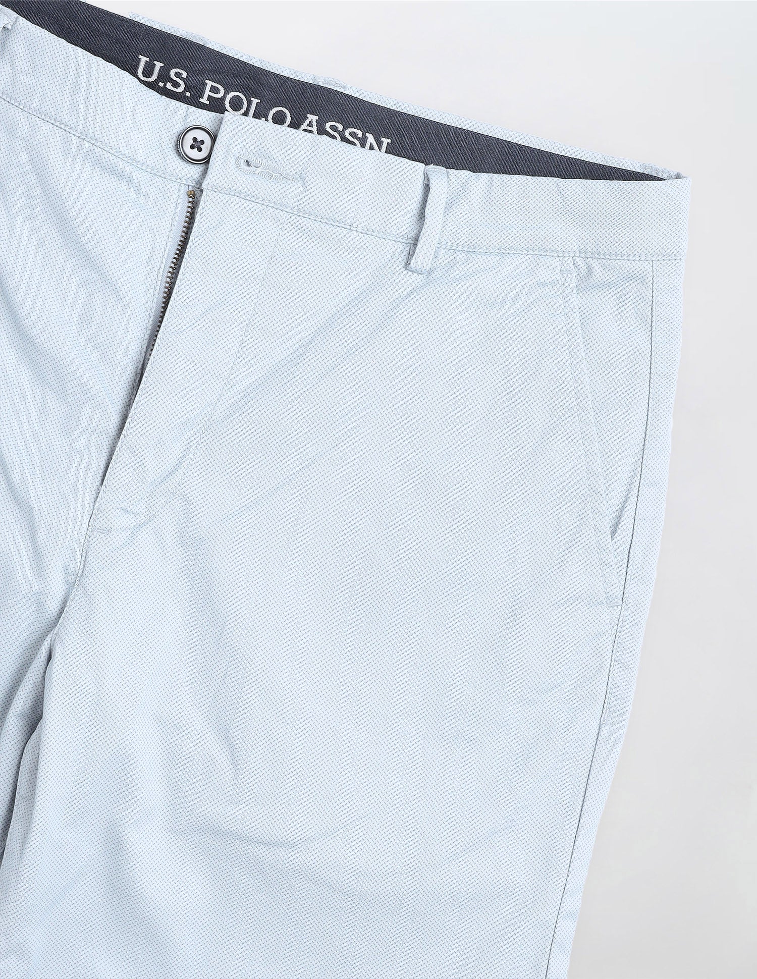 All Over Printed Slim Fit Shorts Light Blue - U.S. Polo Assn. India | Large