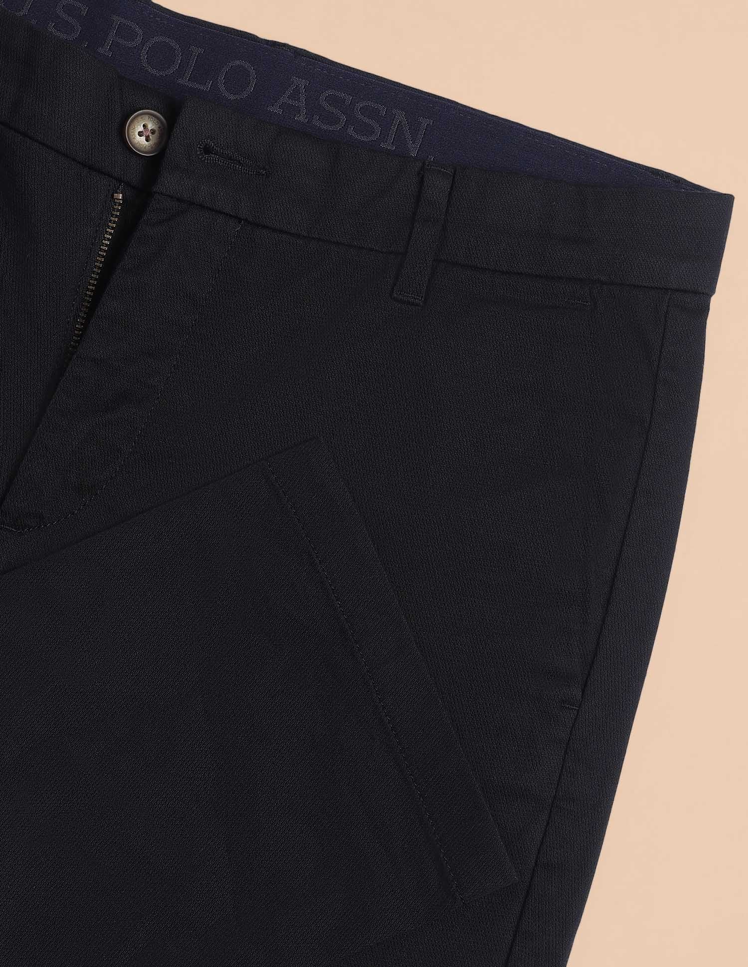 Satin Super Slim Fit Trousers Dark Navy - U.S. POLO ASSN. | Large