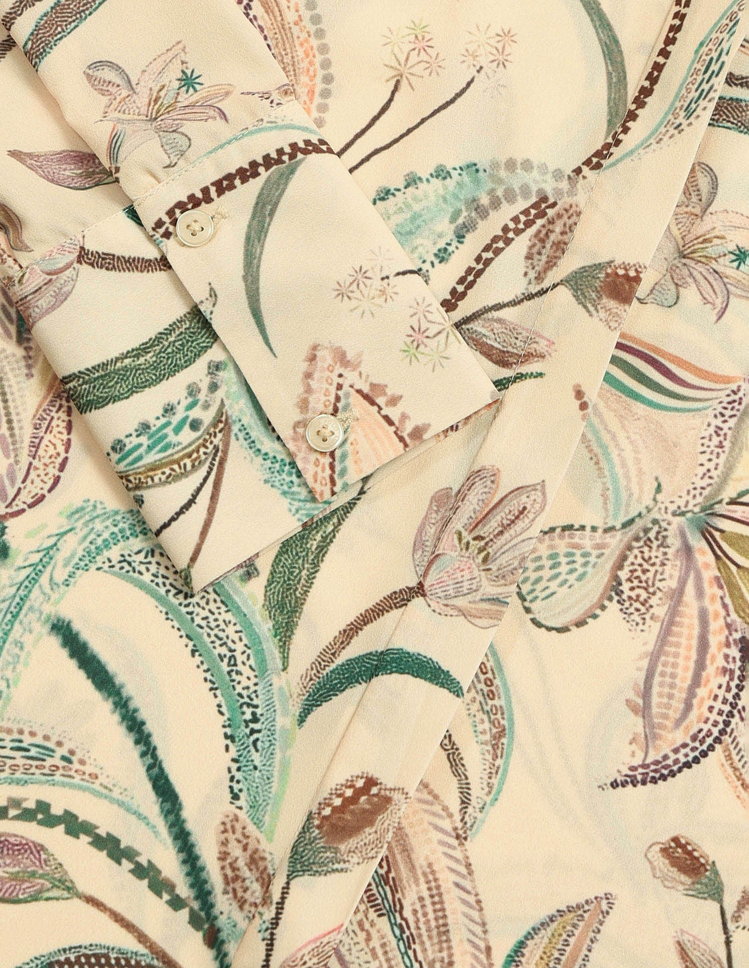 Regular Fit Floral Printed Shirt Cream - U.S. POLO ASSN. | Large