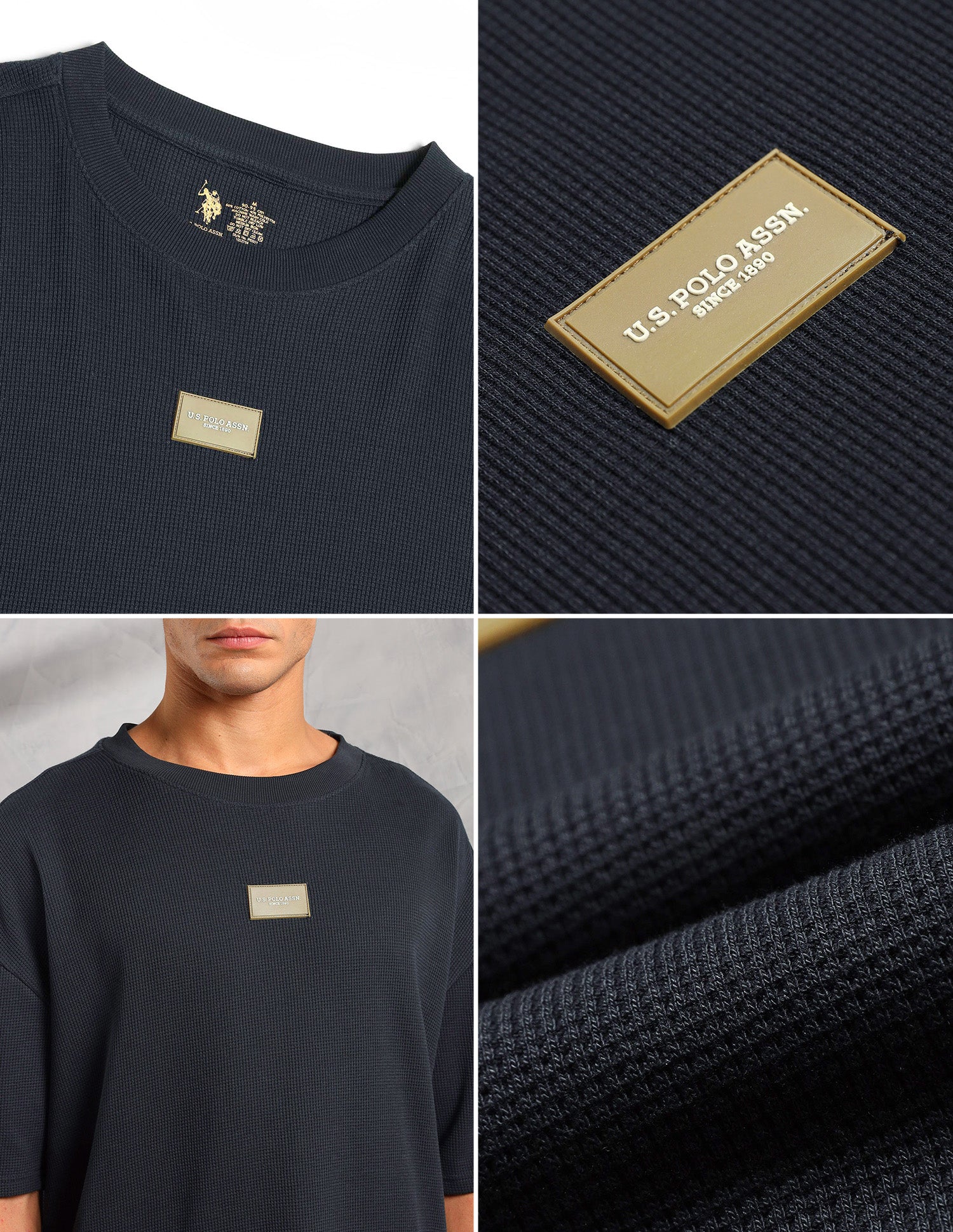 Oversized Fit Cotton PE001 Lounge T-Shirt - Pack Of 1 Navy - U.S. POLO ASSN. | Large