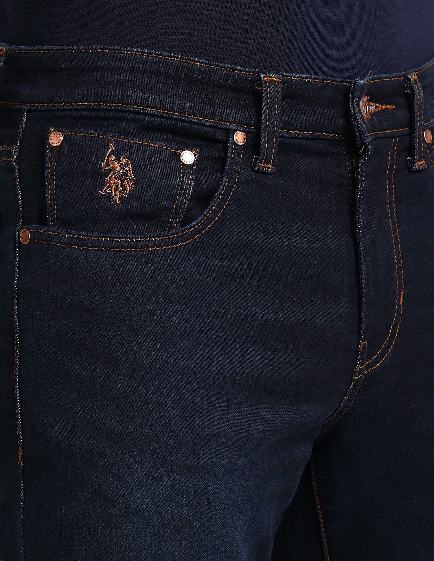 Slim Tapered Fit Blue Jeans Dark-Blue - U.S. POLO ASSN. | Large