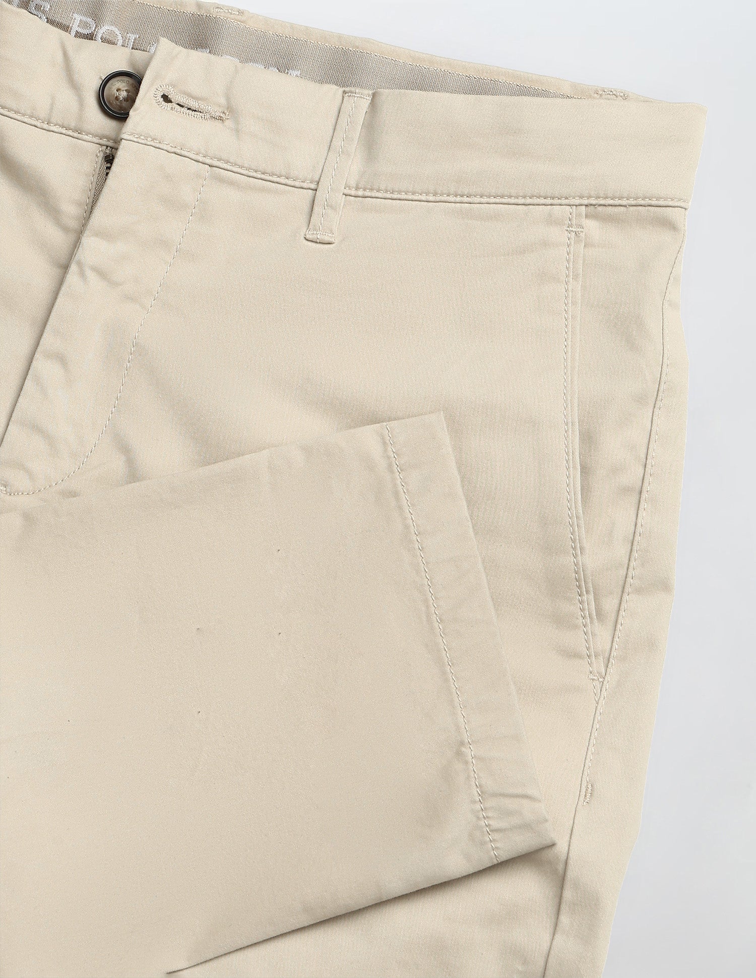 Austin Trim Regular Fit Satin Trousers Beige - U.S. Polo Assn. India | Large