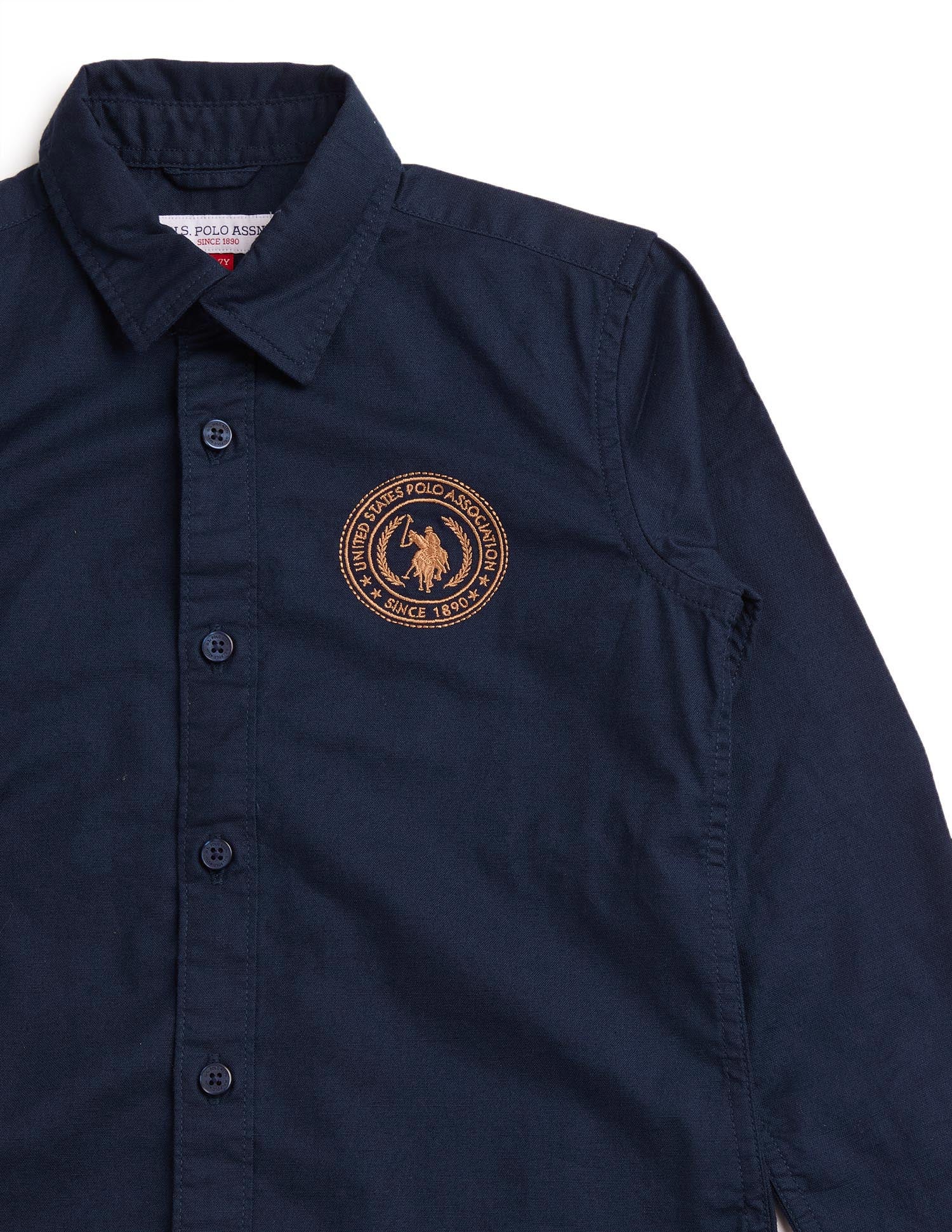 Boys Brand Embroidered Oxford Shirt Navy - U.S. POLO ASSN. | Large