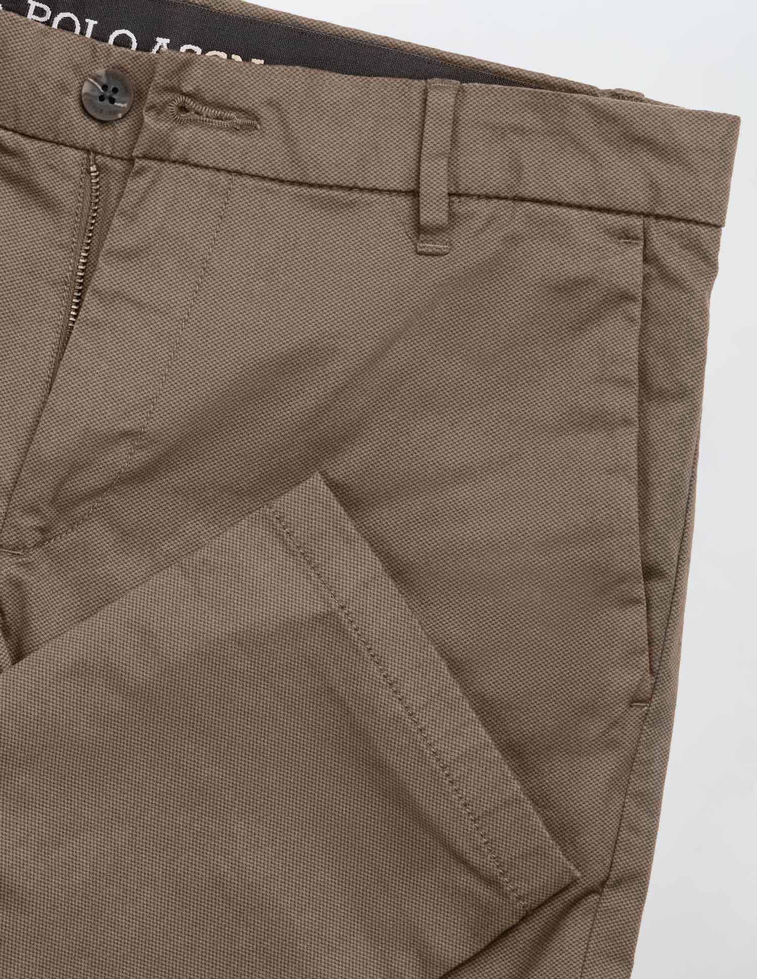 Austin Slim Fit Satin Trousers Brown - U.S. POLO ASSN. | Large