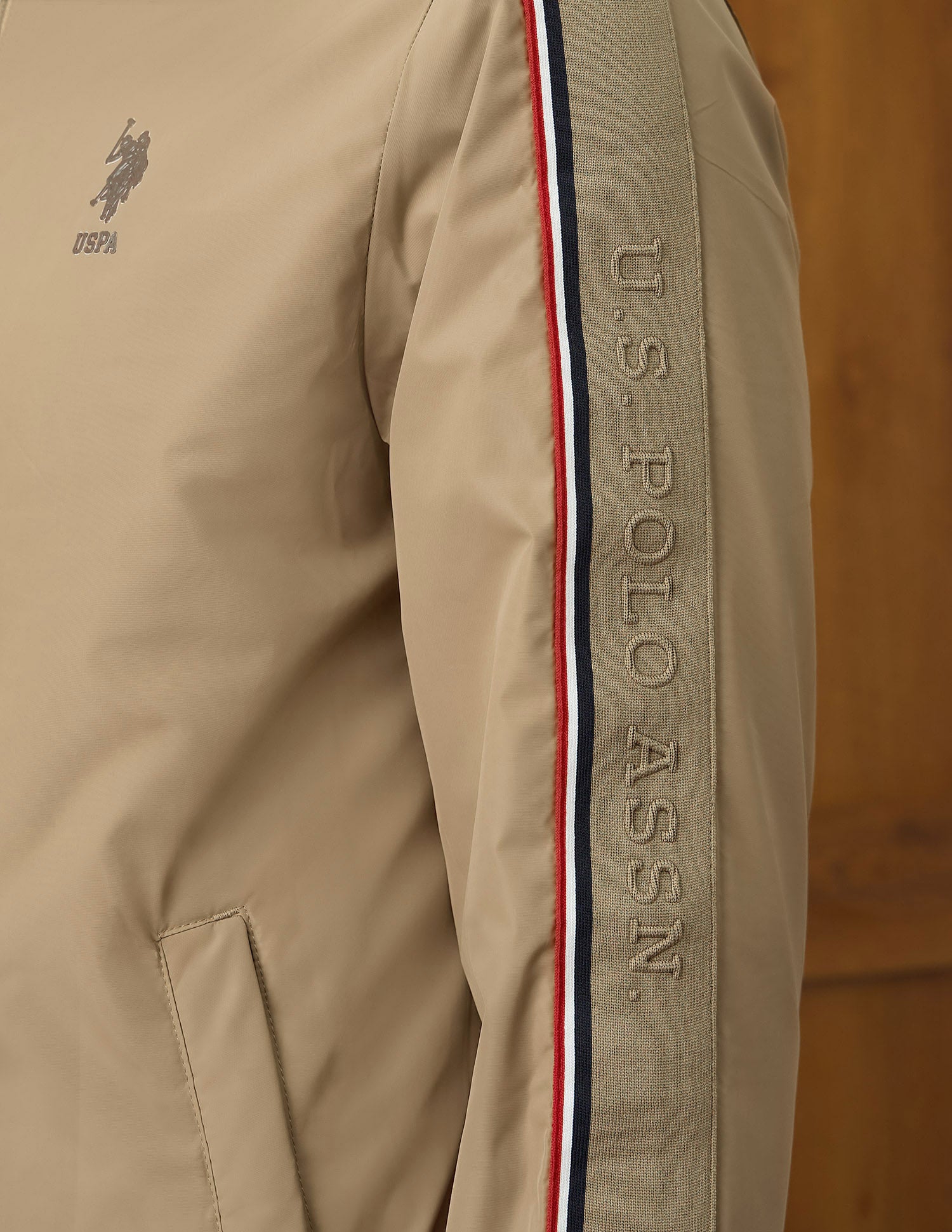Equestrian Aisle Theater Reversible Jacket Beige - U.S. POLO ASSN. | Large