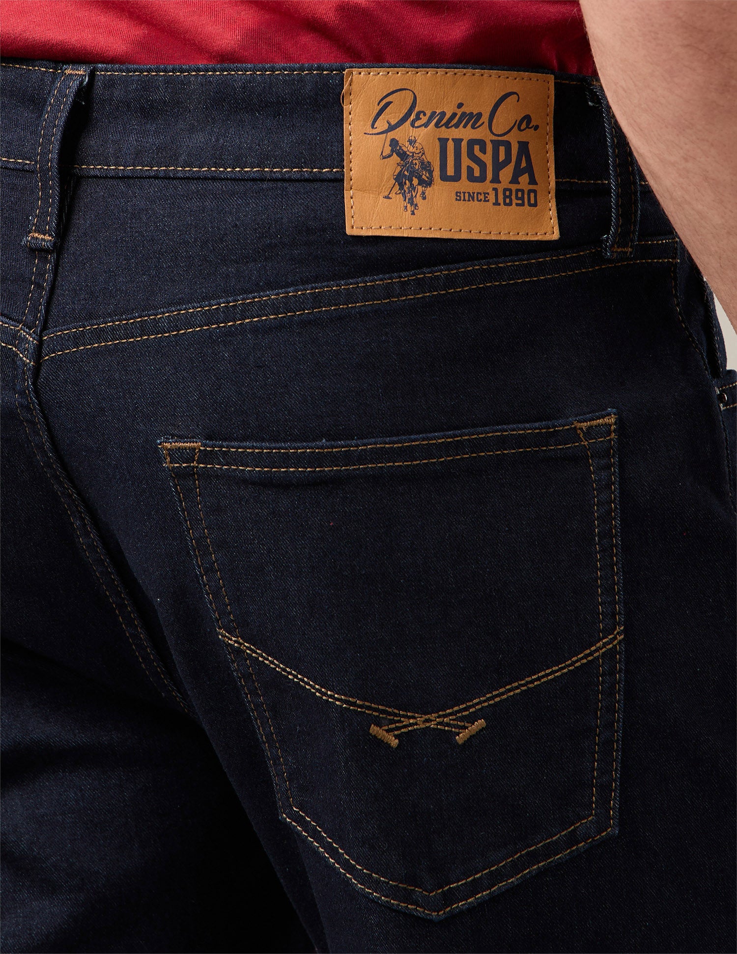 Harold Slim Straight Fit Blue Jeans Dark Indigo - U.S. Polo Assn. India | Large