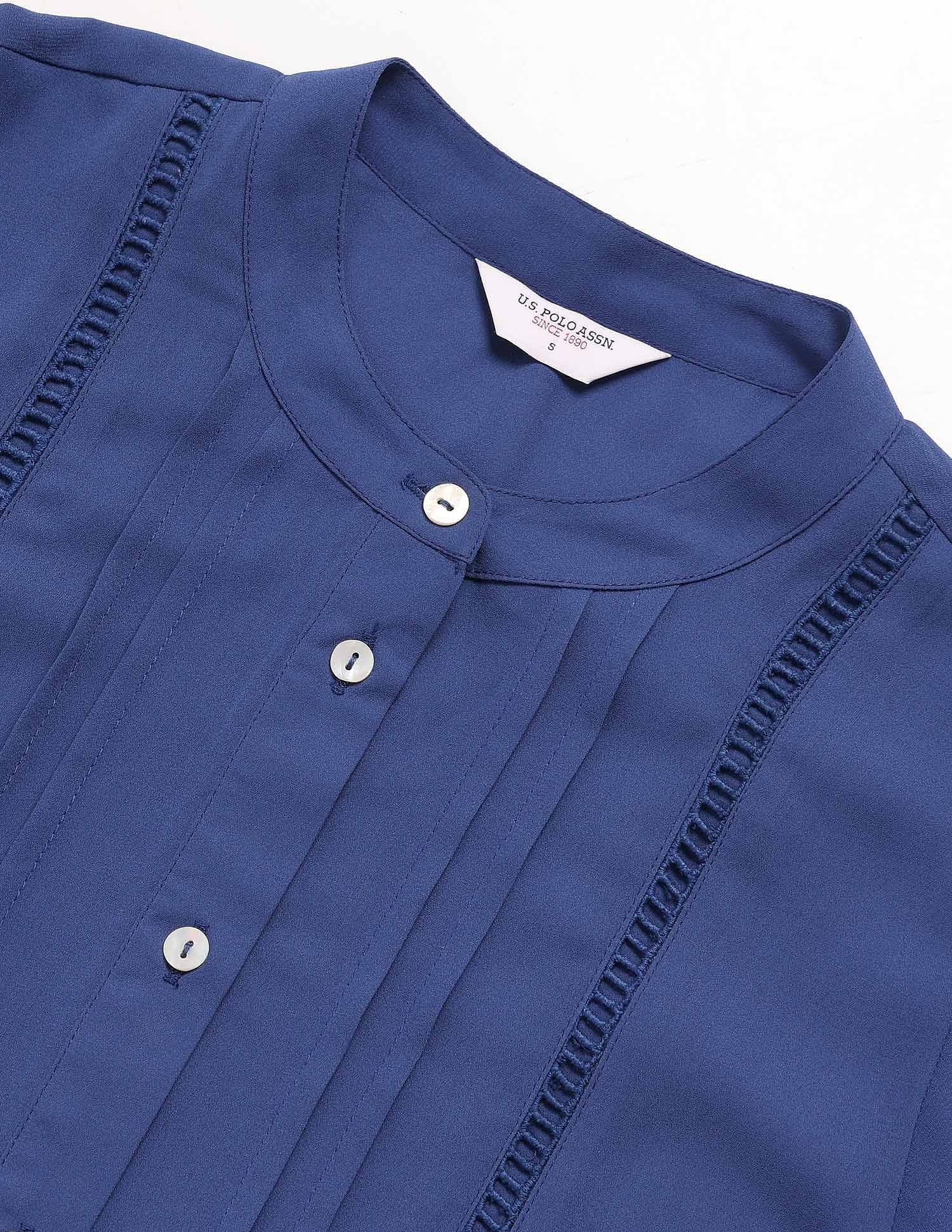 Schiffli Relaxed Fit Top Blue - U.S. Polo Assn. India | Large