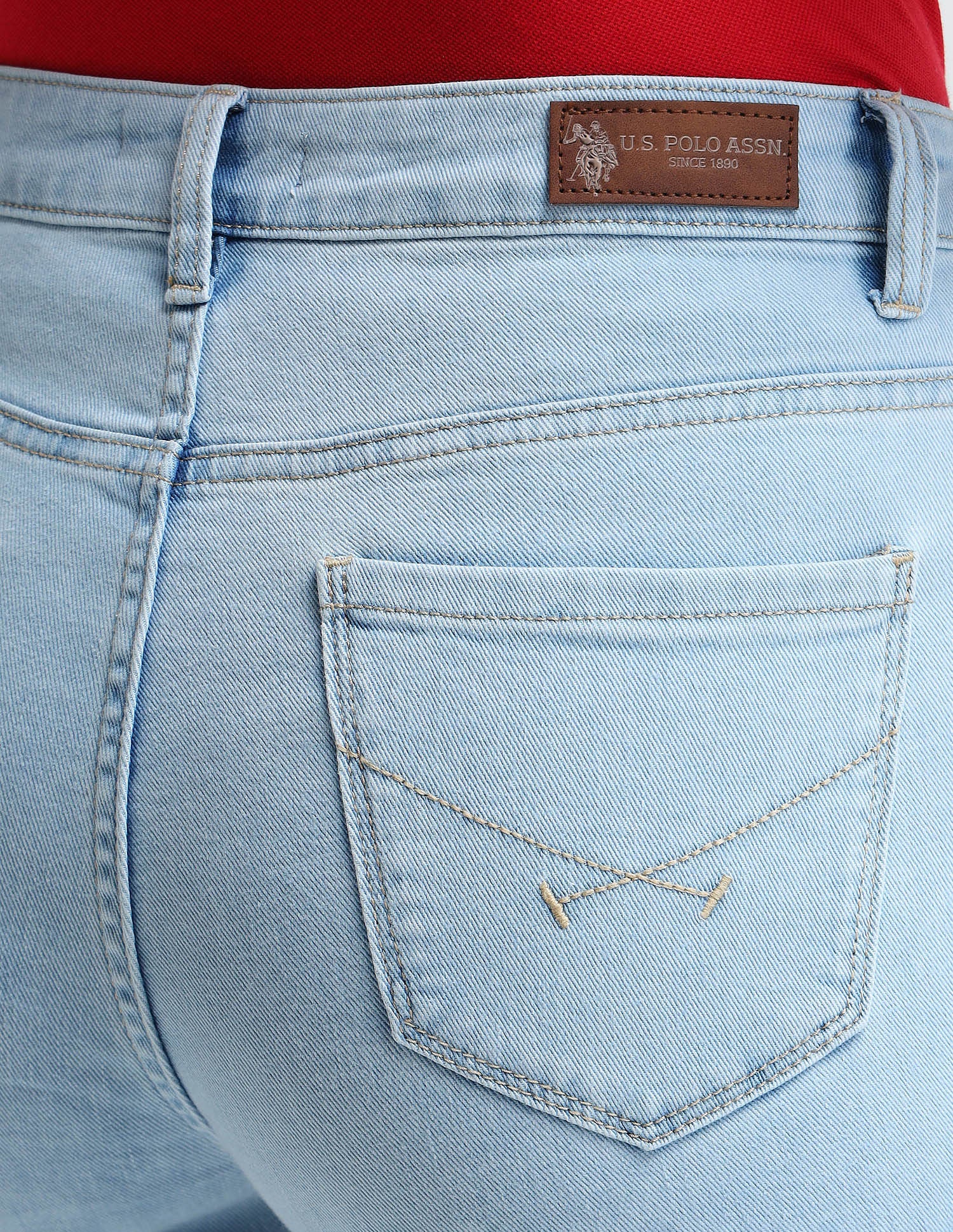 Flared Fit Blue Jeans Blue - U.S. Polo Assn. India | Large