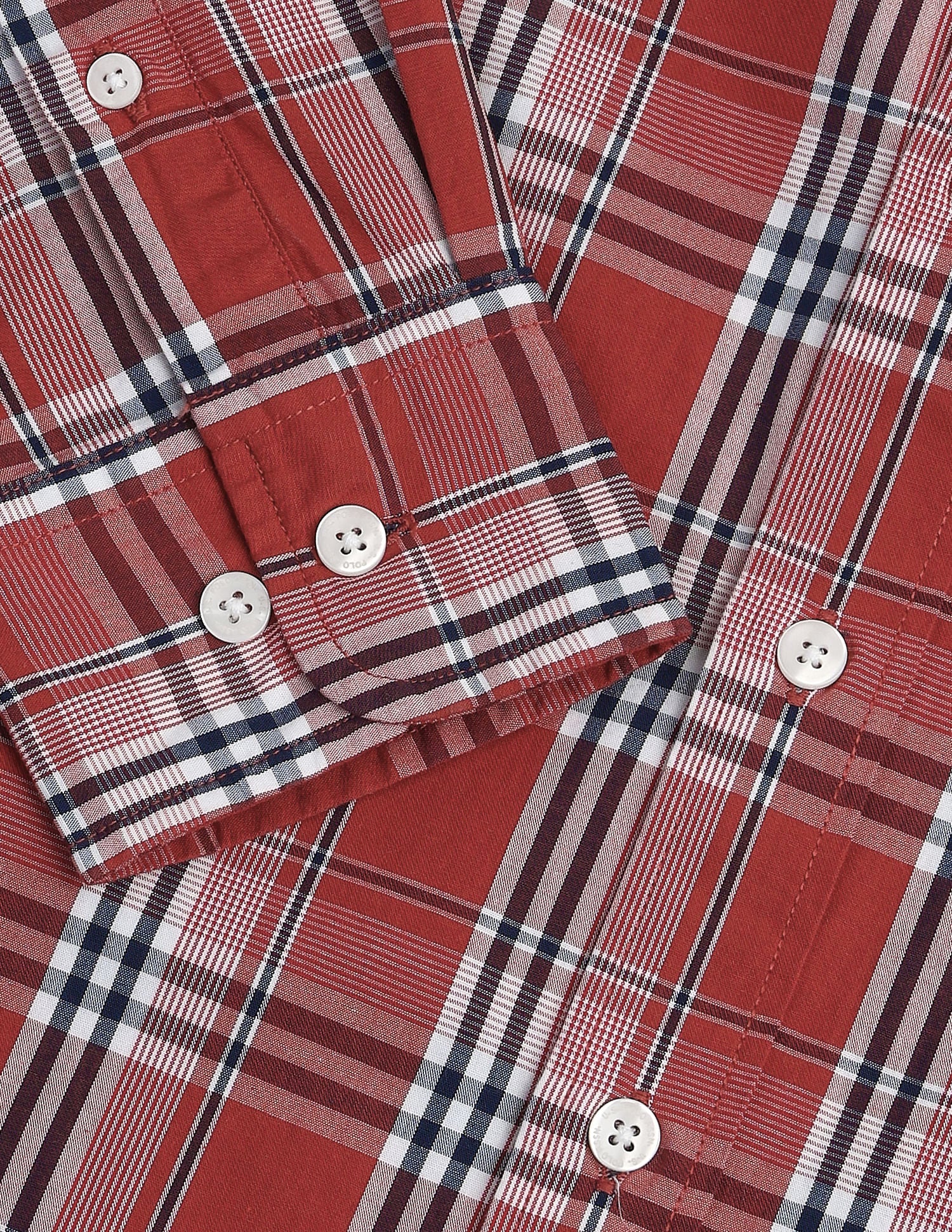 Cutaway Collar Premium Cotton Shirt Red - U.S. Polo Assn. India | Large