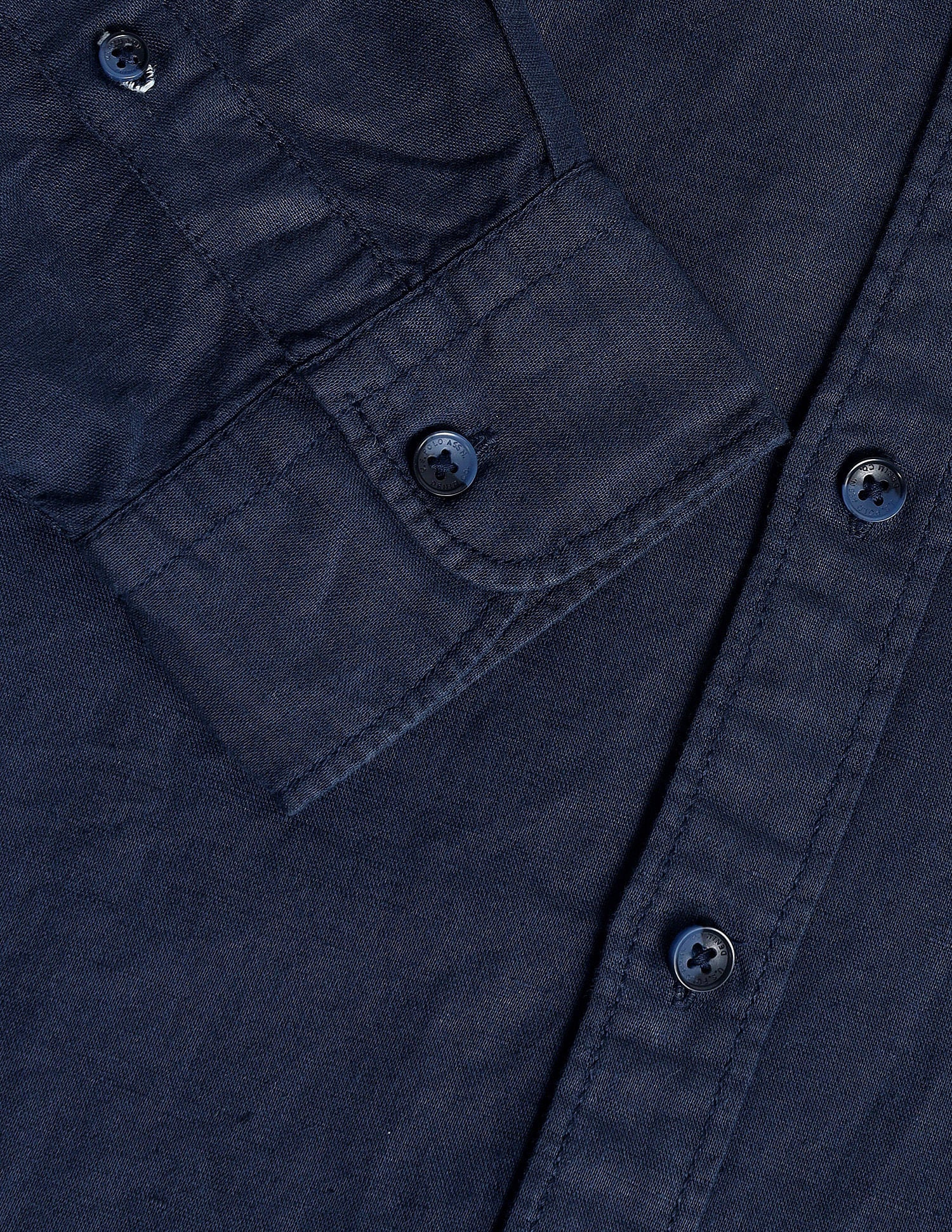 Slim Fit Poplin Linen Shirt Blue - U.S. Polo Assn. India | Large