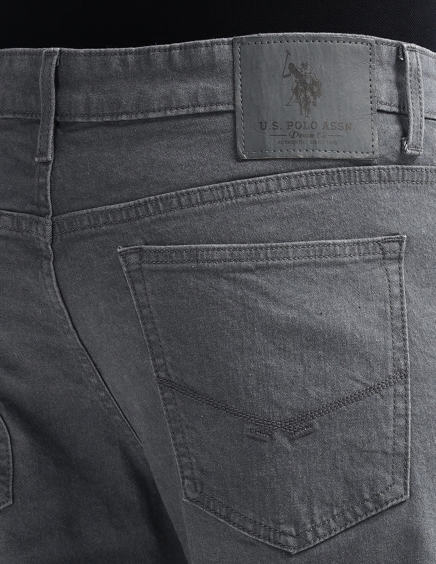 Brandon Slim Tapered Fit Grey Jeans Grey - U.S. Polo Assn. India | Large