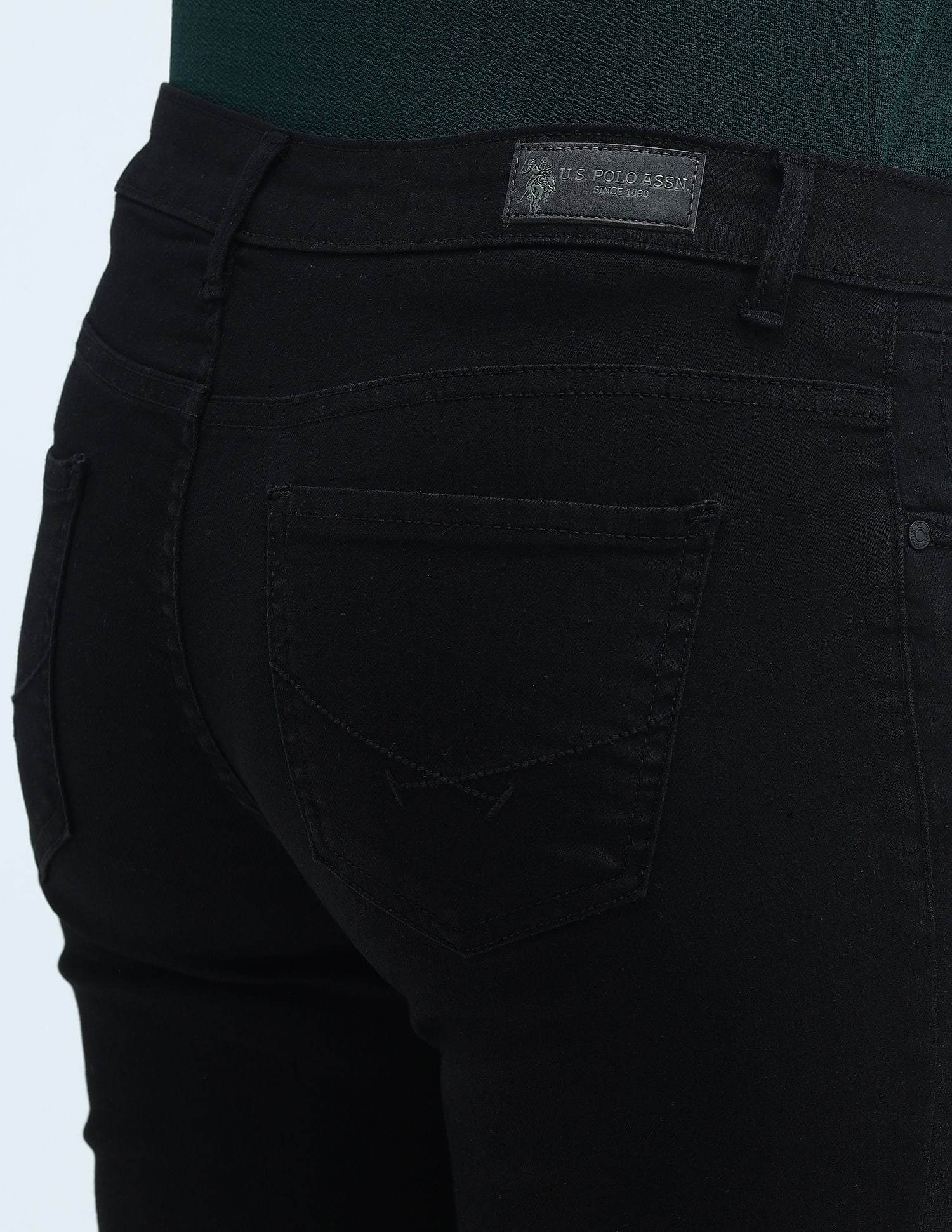 Mid Rise Slim Fit Jeans Dark Grey - U.S. Polo Assn. India | Large