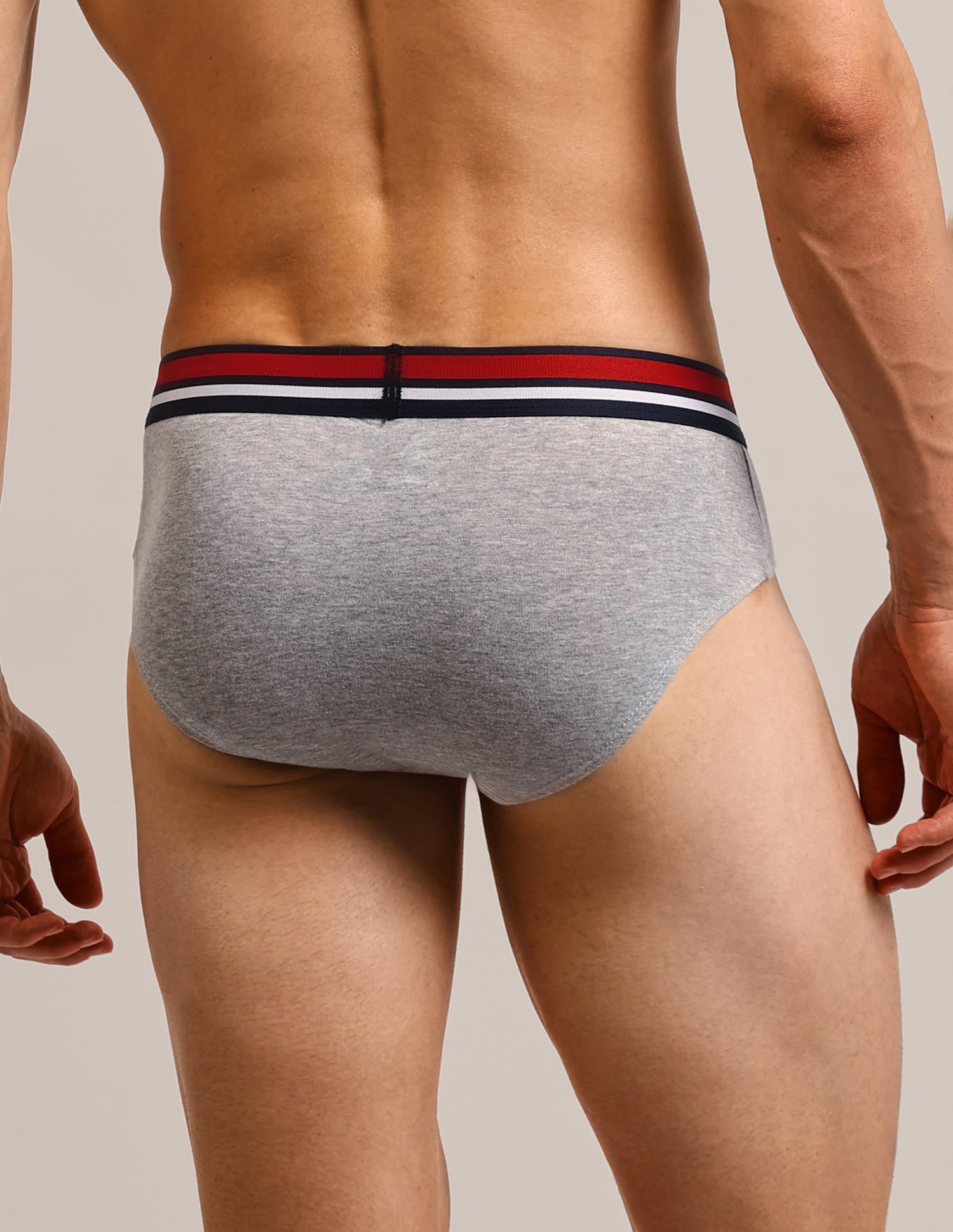 Logo Waistband Solid I006-P5 Briefs - Pack Of 5 Multi-colour - U.S. Polo Assn. India | Large