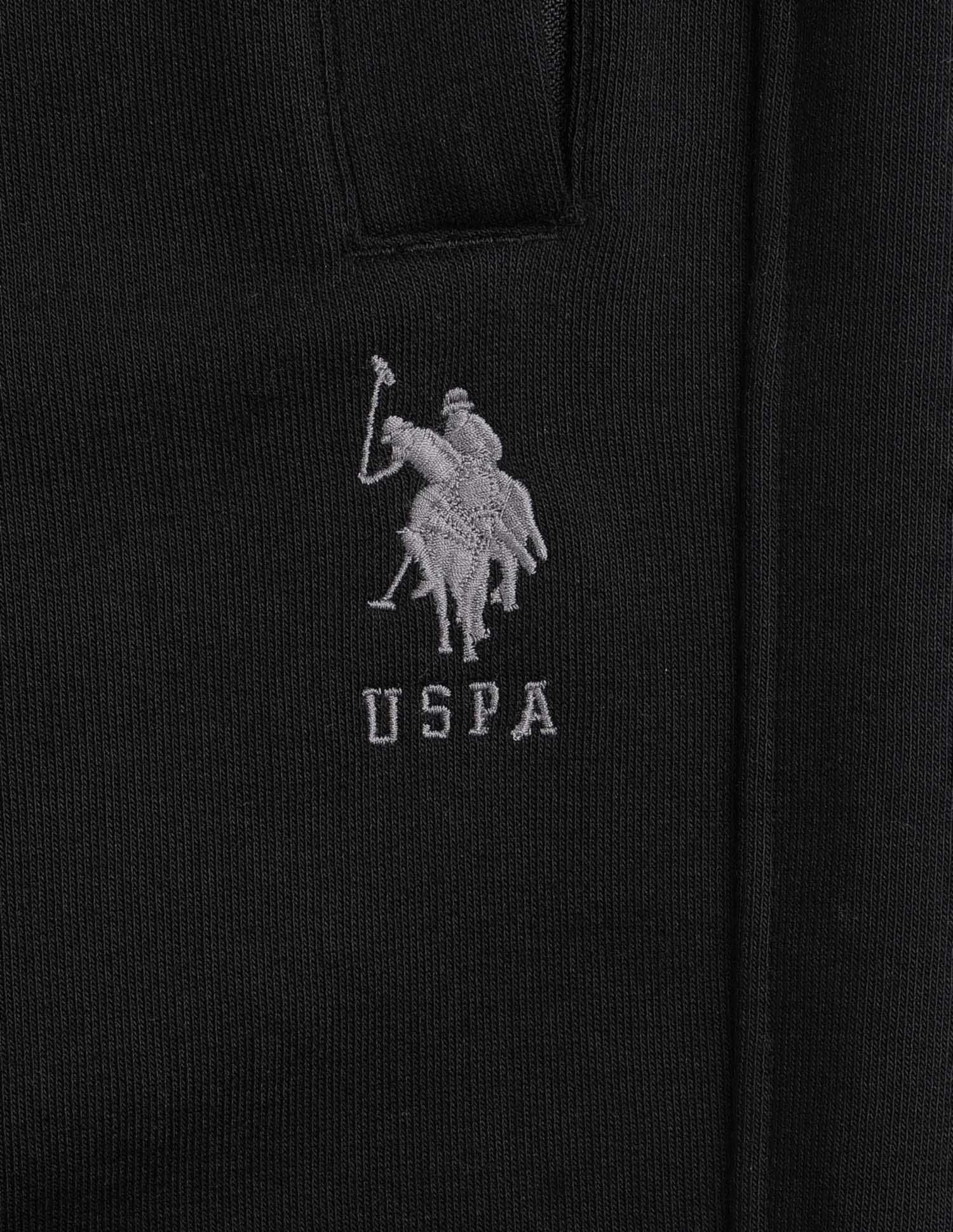 Mid Rise Fleece OR007 Lounge Pants - Pack Of 1 Black - U.S. POLO ASSN. | Large