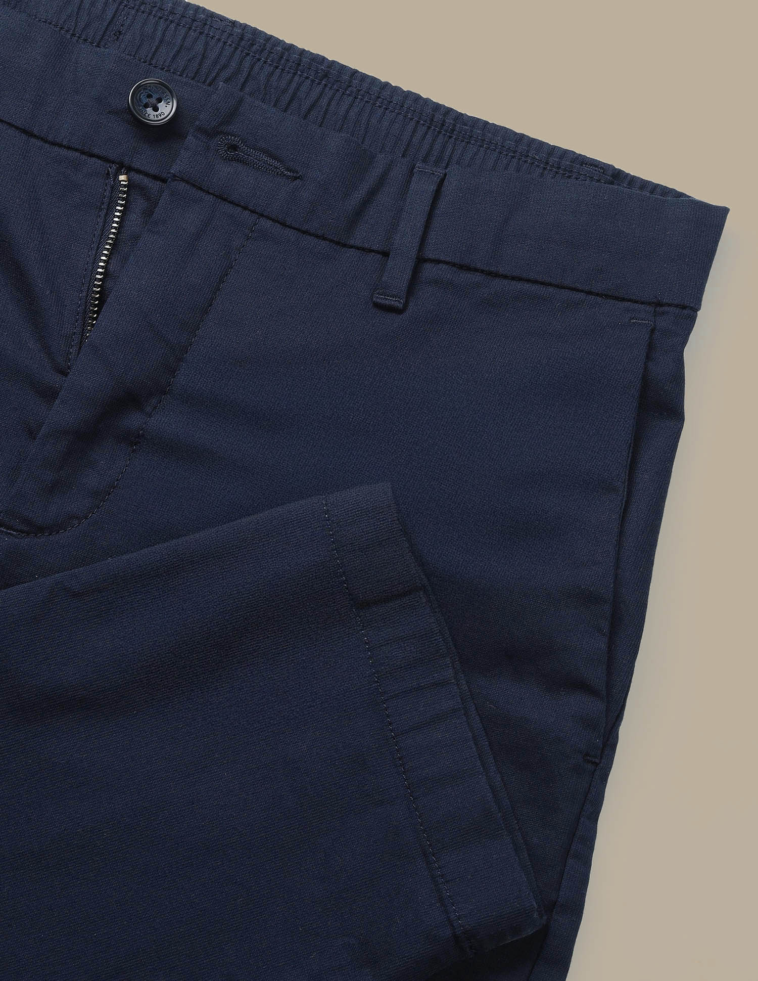 Henry Tapered Fit Dobby Bedford Trousers Navy - U.S. POLO ASSN. | Large