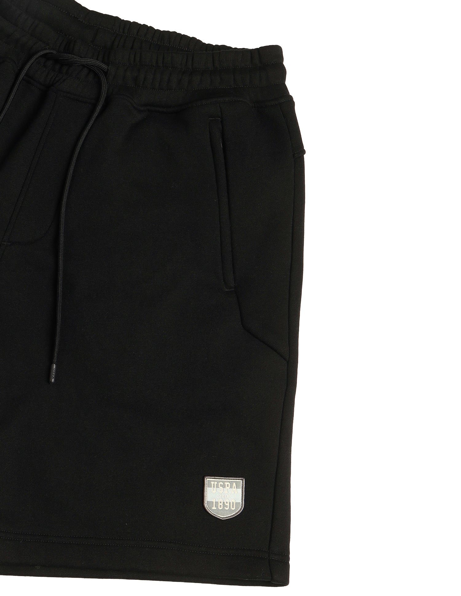 Comfort Fit Cotton Rich OES09-PL Lounge Shorts - Pack Of 1 Black - U.S. Polo Assn. India | Large