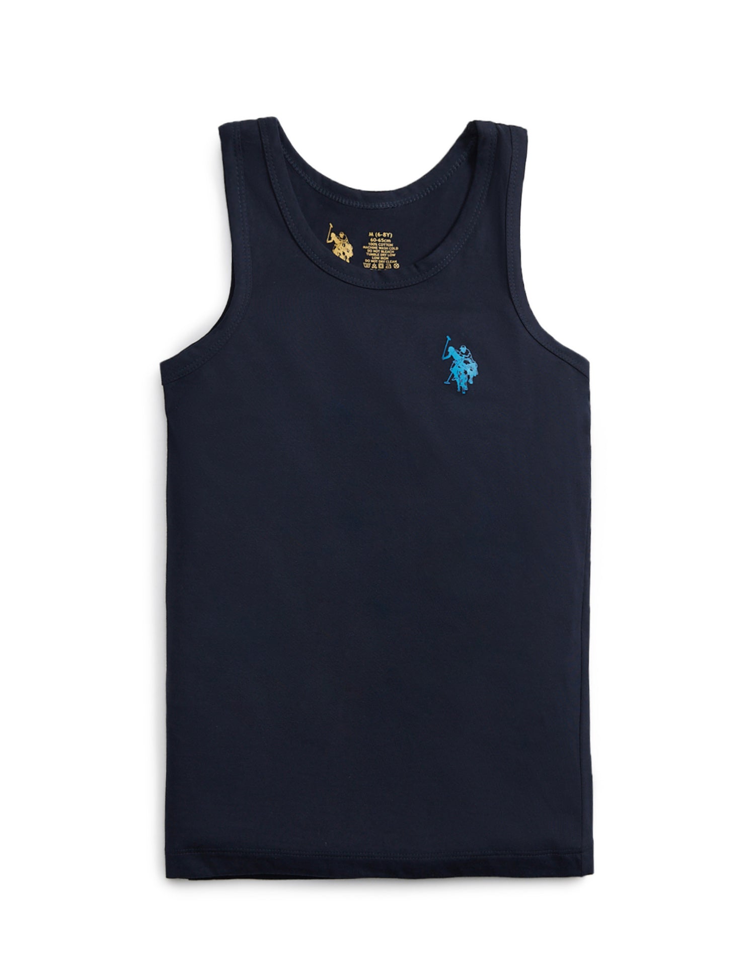 Sleeveless Solid EKV02 Cotton Vest - Pack Of 2 Red and Navy - U.S. POLO ASSN. | Large