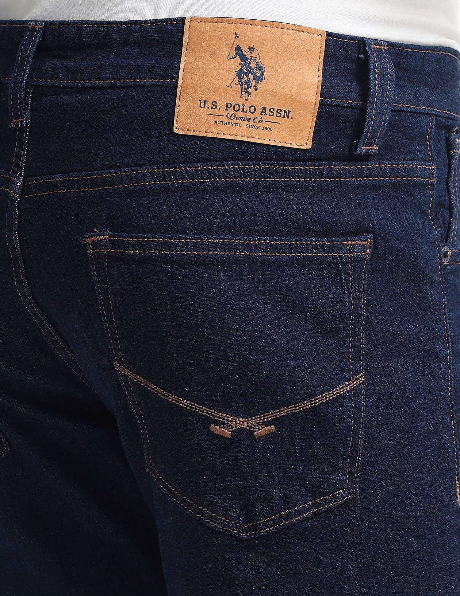 Brandon Fit Slim Tapered Navy Jeans Navy - U.S. Polo Assn. India | Large