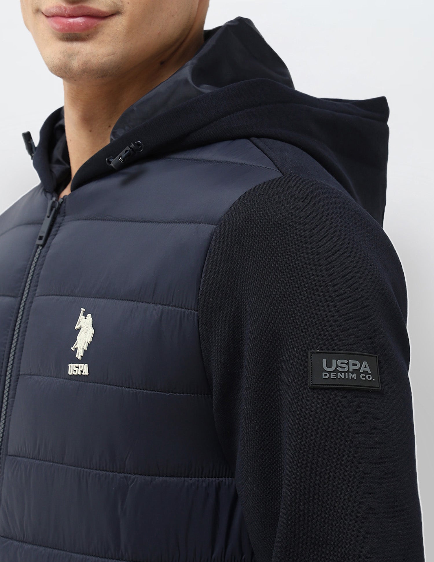 Solid Hooded Puffer Jacket Navy - U.S. POLO ASSN. | Large