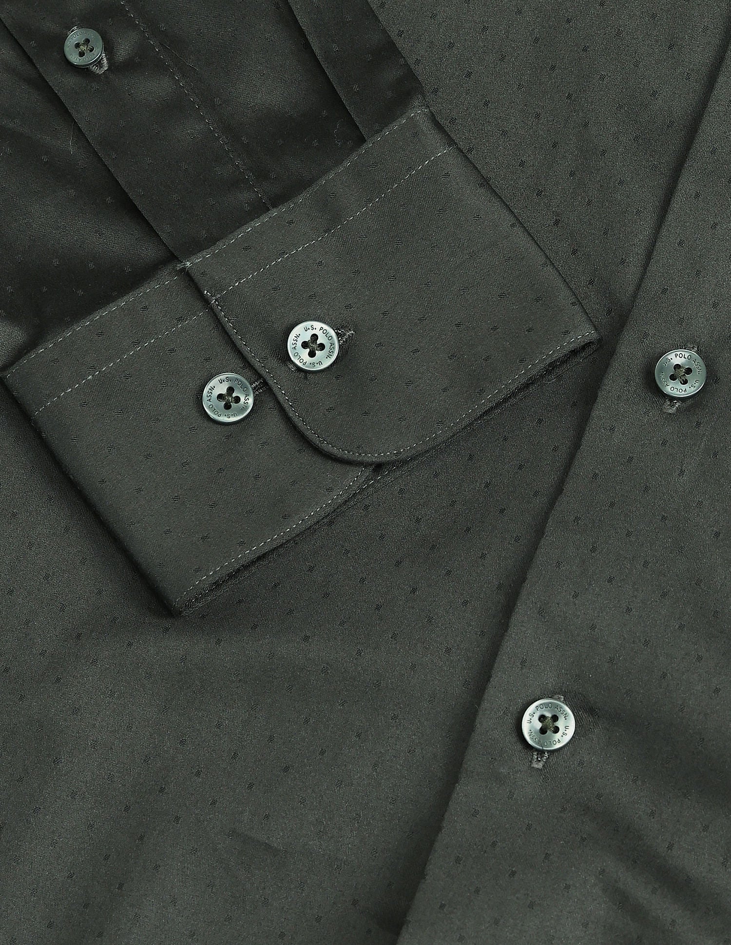 Regular Fit Satin Shirt Olive - U.S. POLO ASSN. | Large