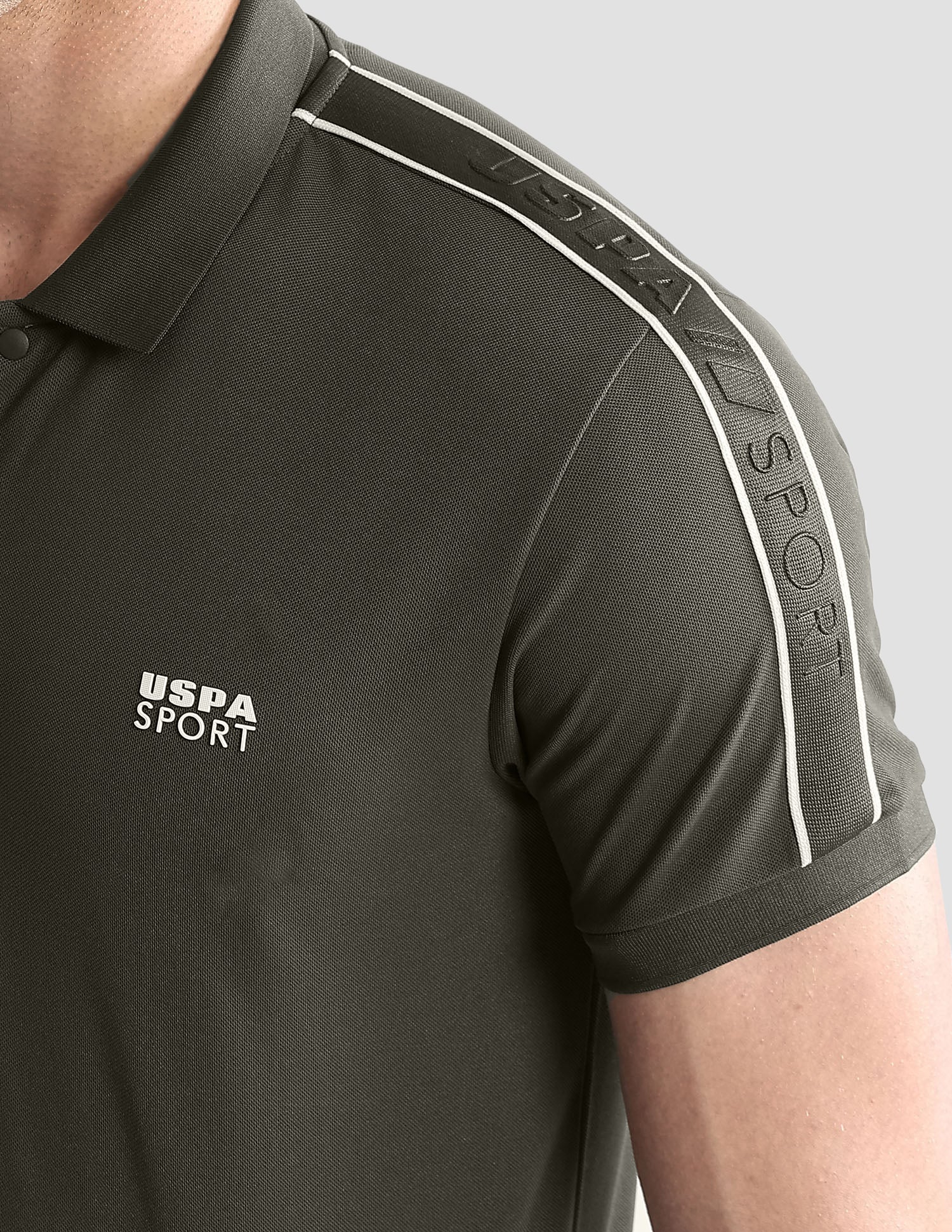 Solid Regular Fit Active Polo Shirt Olive - U.S. POLO ASSN. | Large