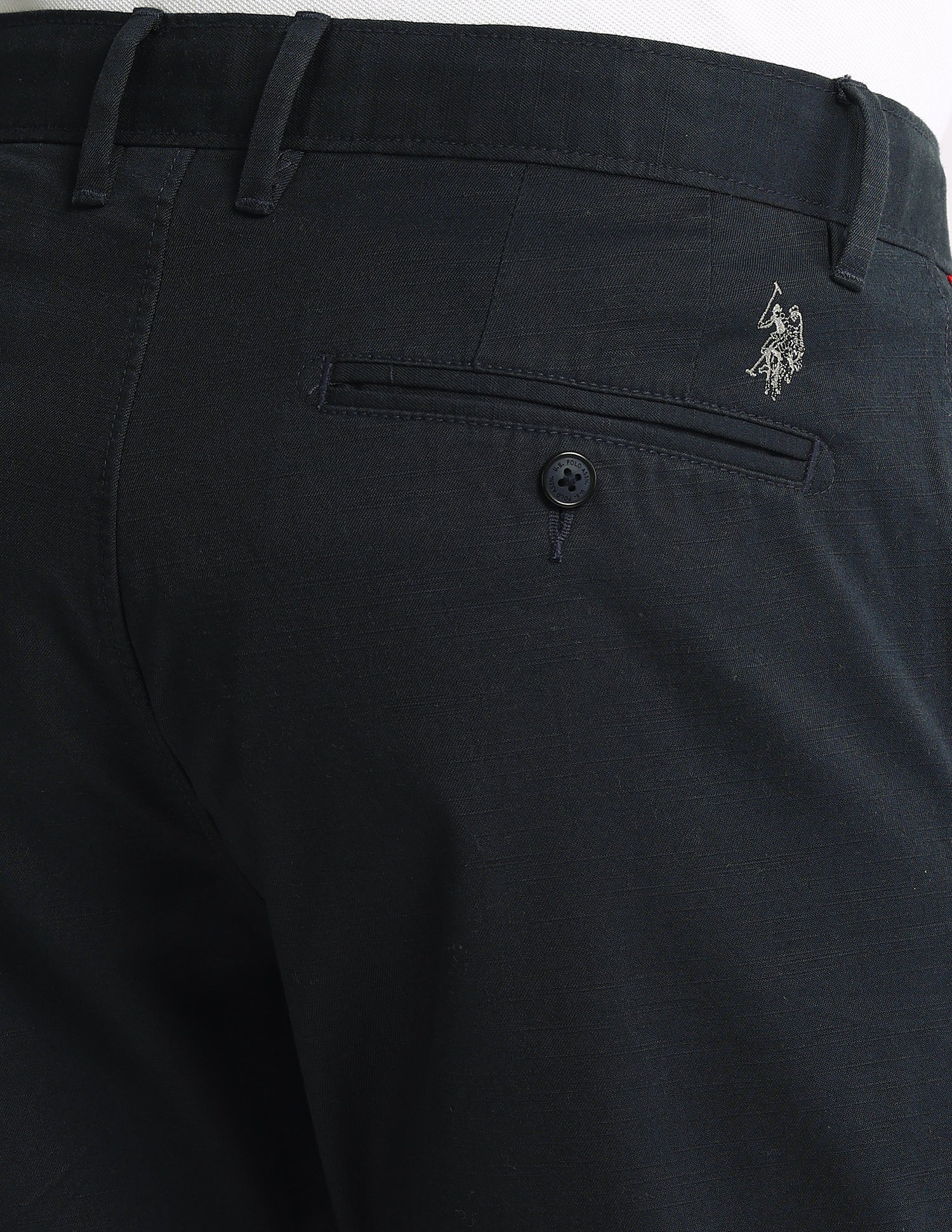 Slim Straight Fit Solid Shorts Navy - U.S. Polo Assn. India | Large