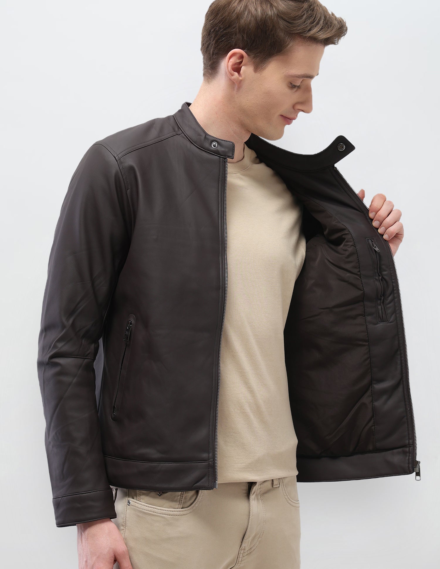 Solid Regular Fit Jacket Dark Grey - U.S. Polo Assn. India | Large