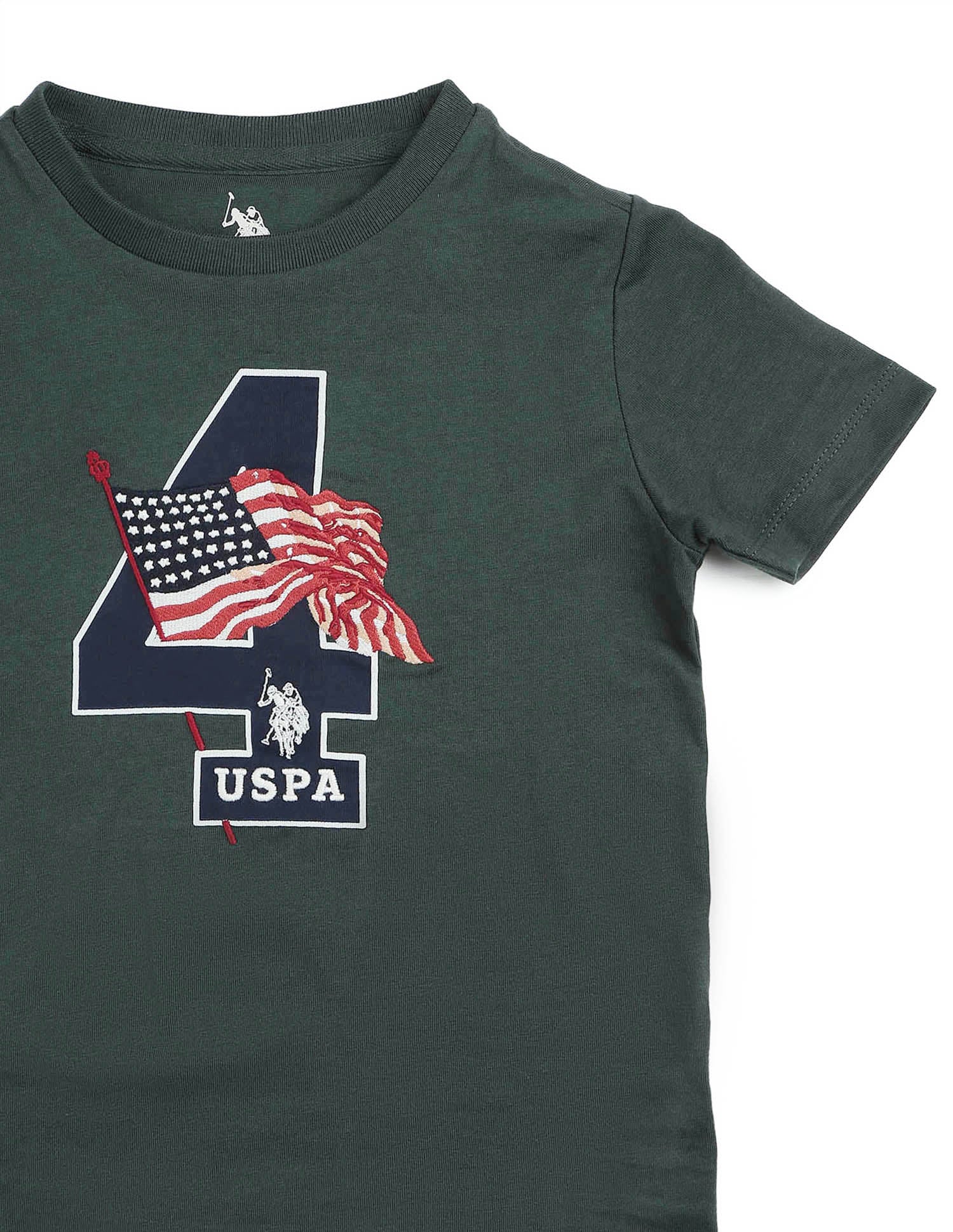 Boys Brand Appliqued Mini Me T-Shirt Olive - U.S. POLO ASSN. | Large