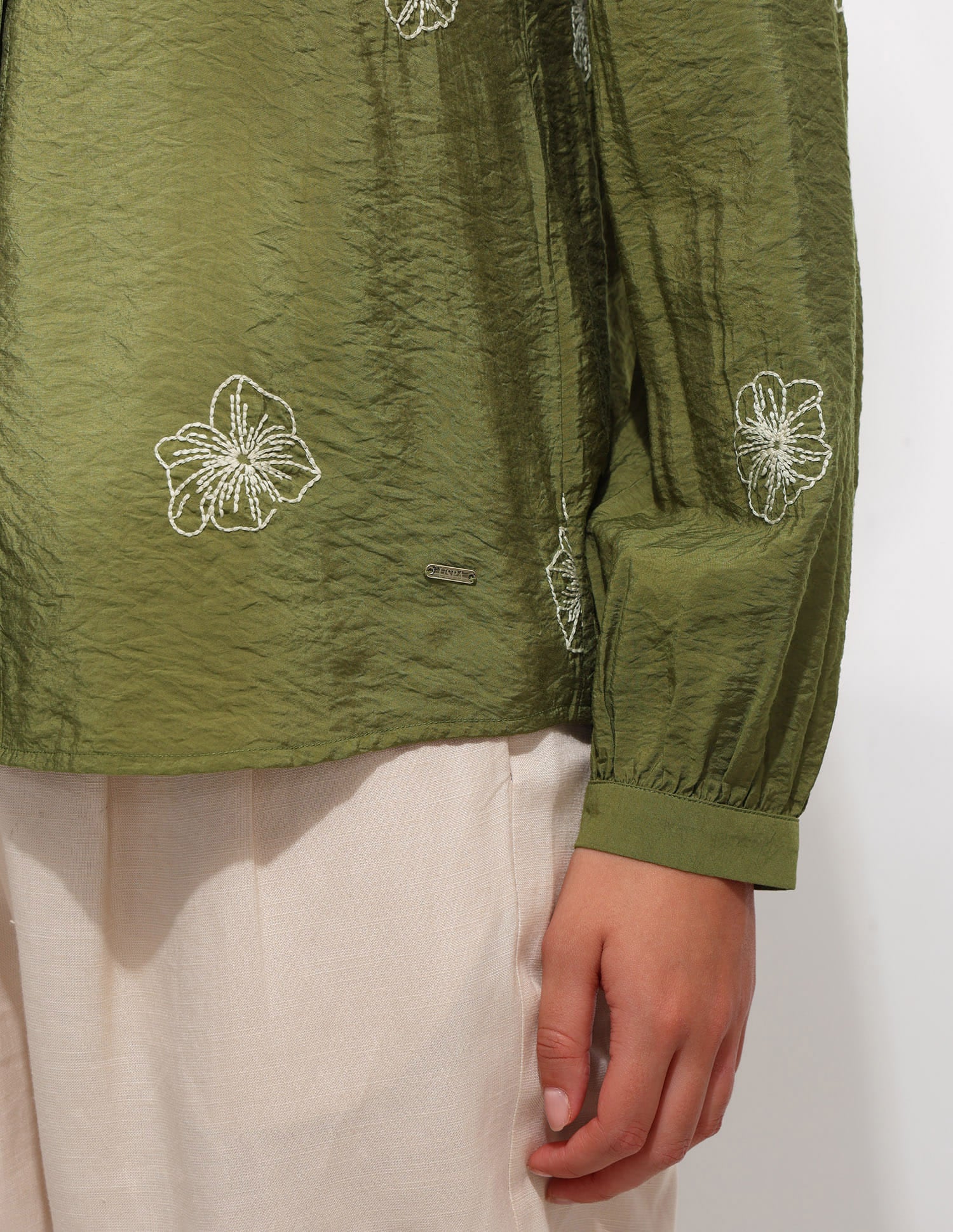 Floral Embroidered Top Green - U.S. Polo Assn. India | Large