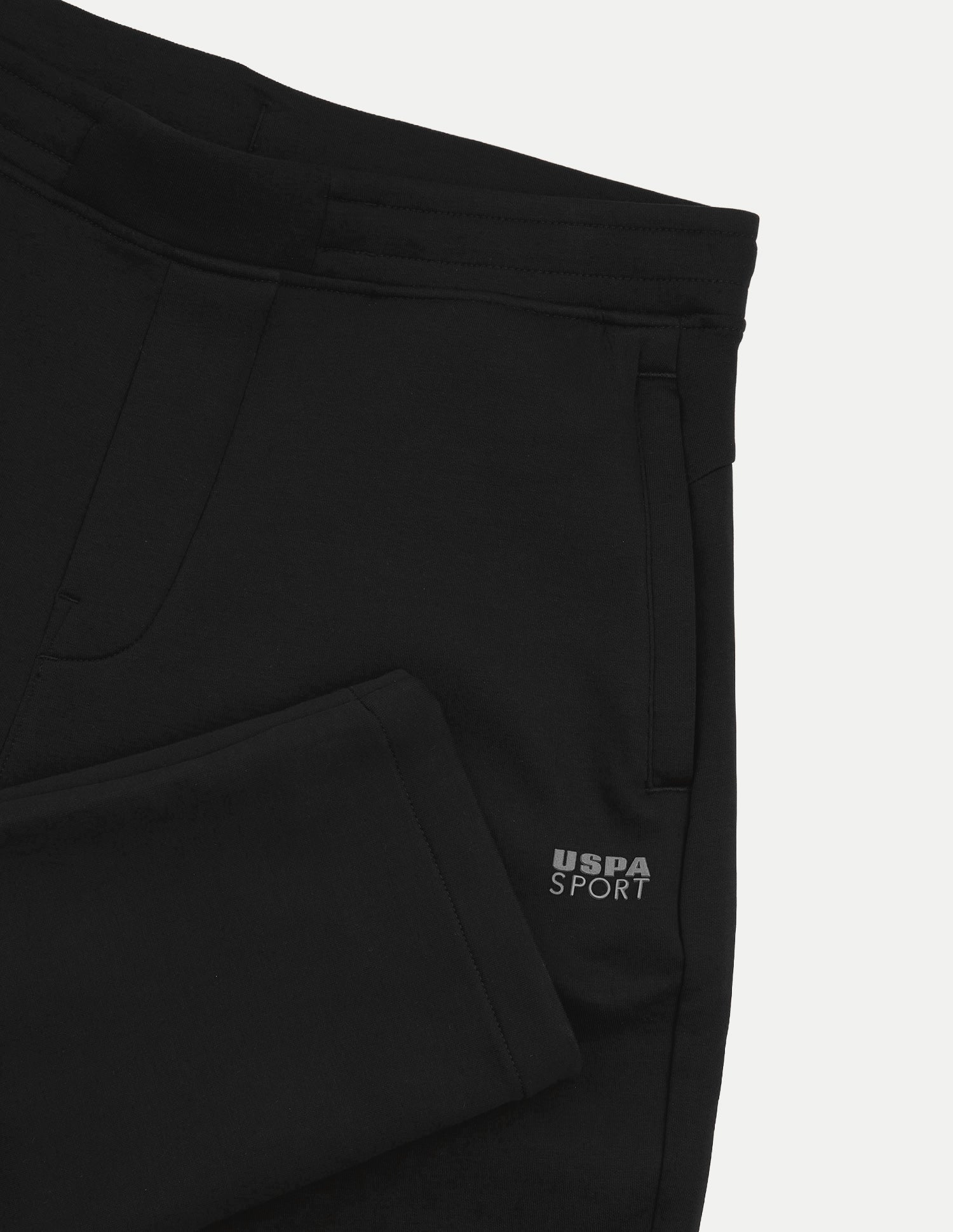 Mid Rise Regular Fit Active Track Pants Black - U.S. Polo Assn. India | Large