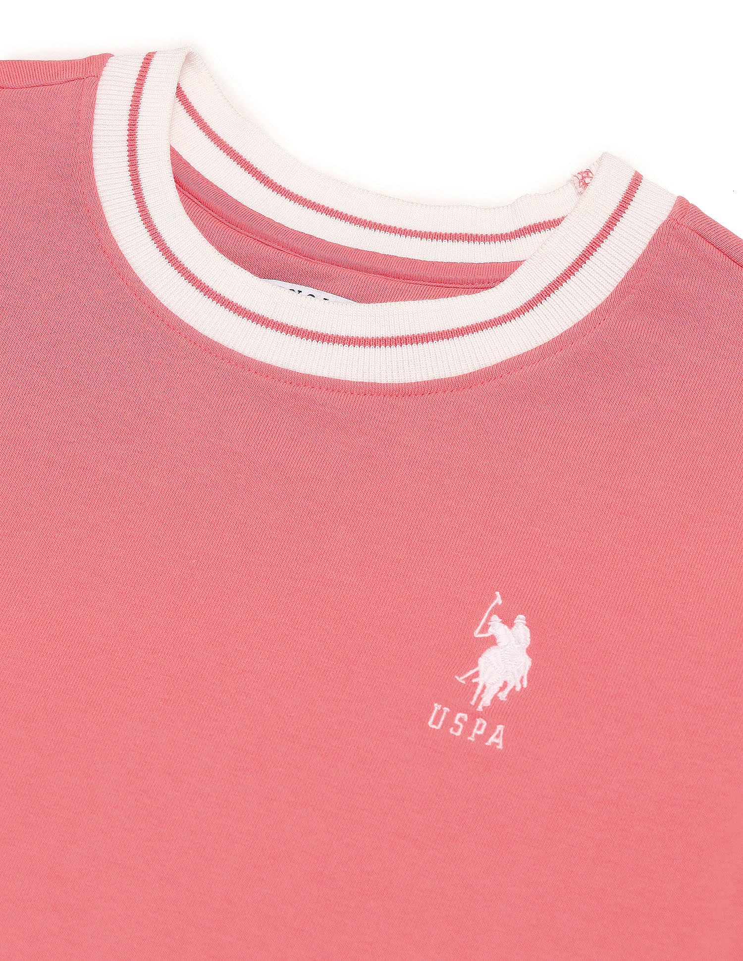 Crew Neck Solid Sweatshirt Peach - U.S. POLO ASSN. | Large