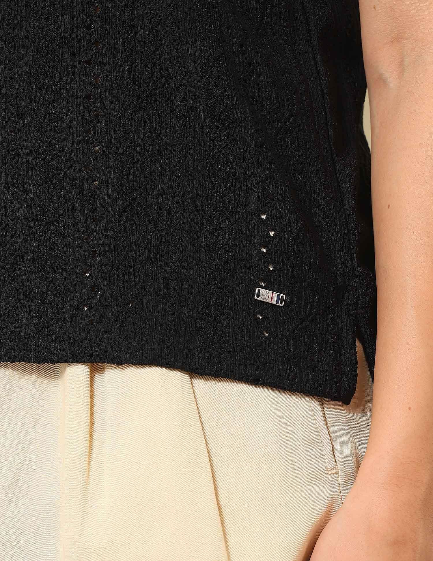 Regular Fit Textured Polo Shirt Black - U.S. POLO ASSN. | Large