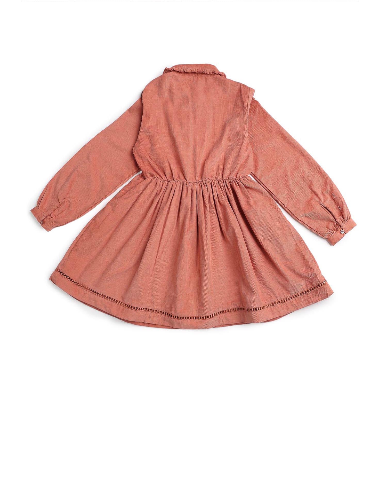 Girls Solid Shirt Dress Rust - U.S. POLO ASSN. | Large