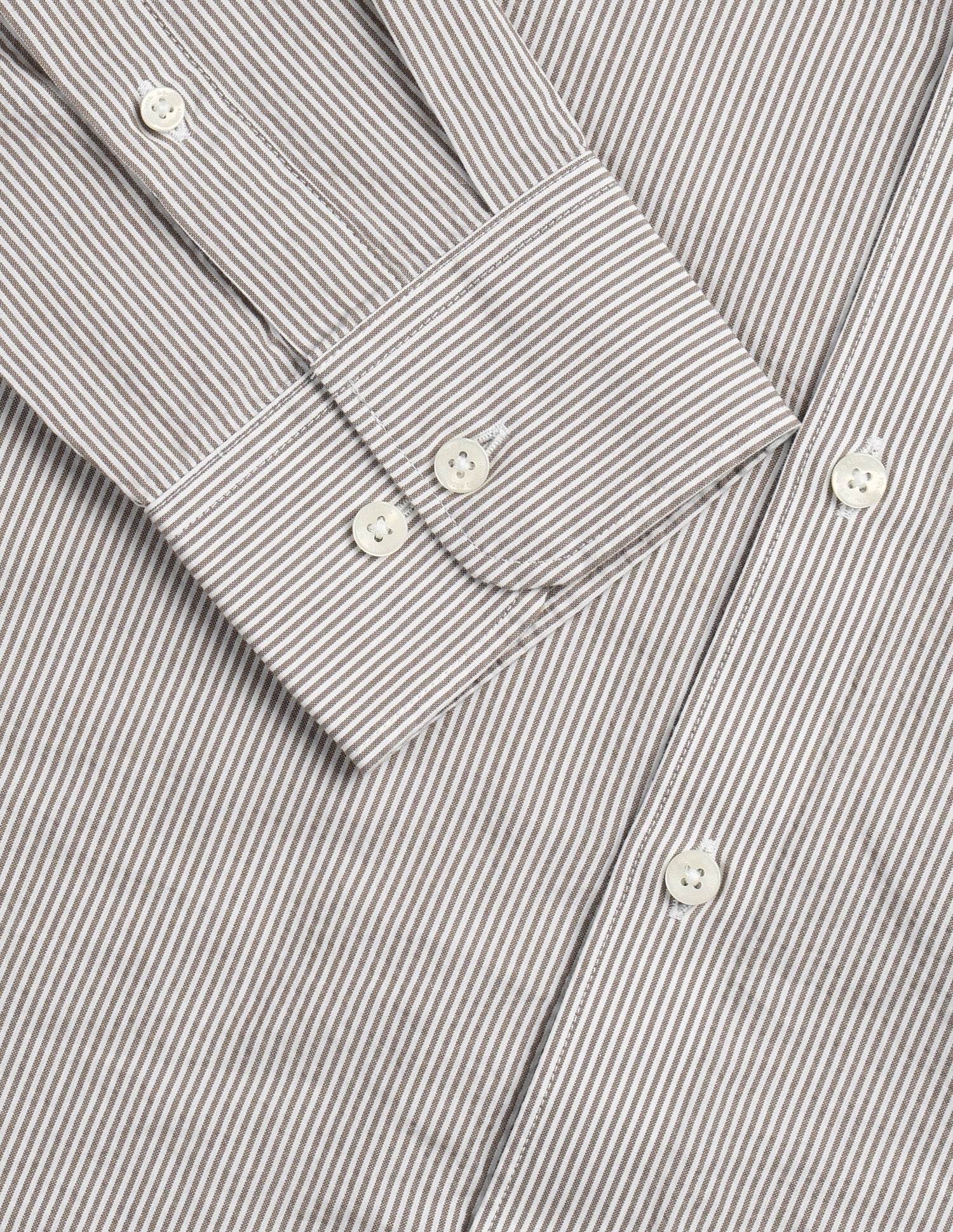 Vertical Striped Seersucker Shirt Beige - U.S. Polo Assn. India | Large
