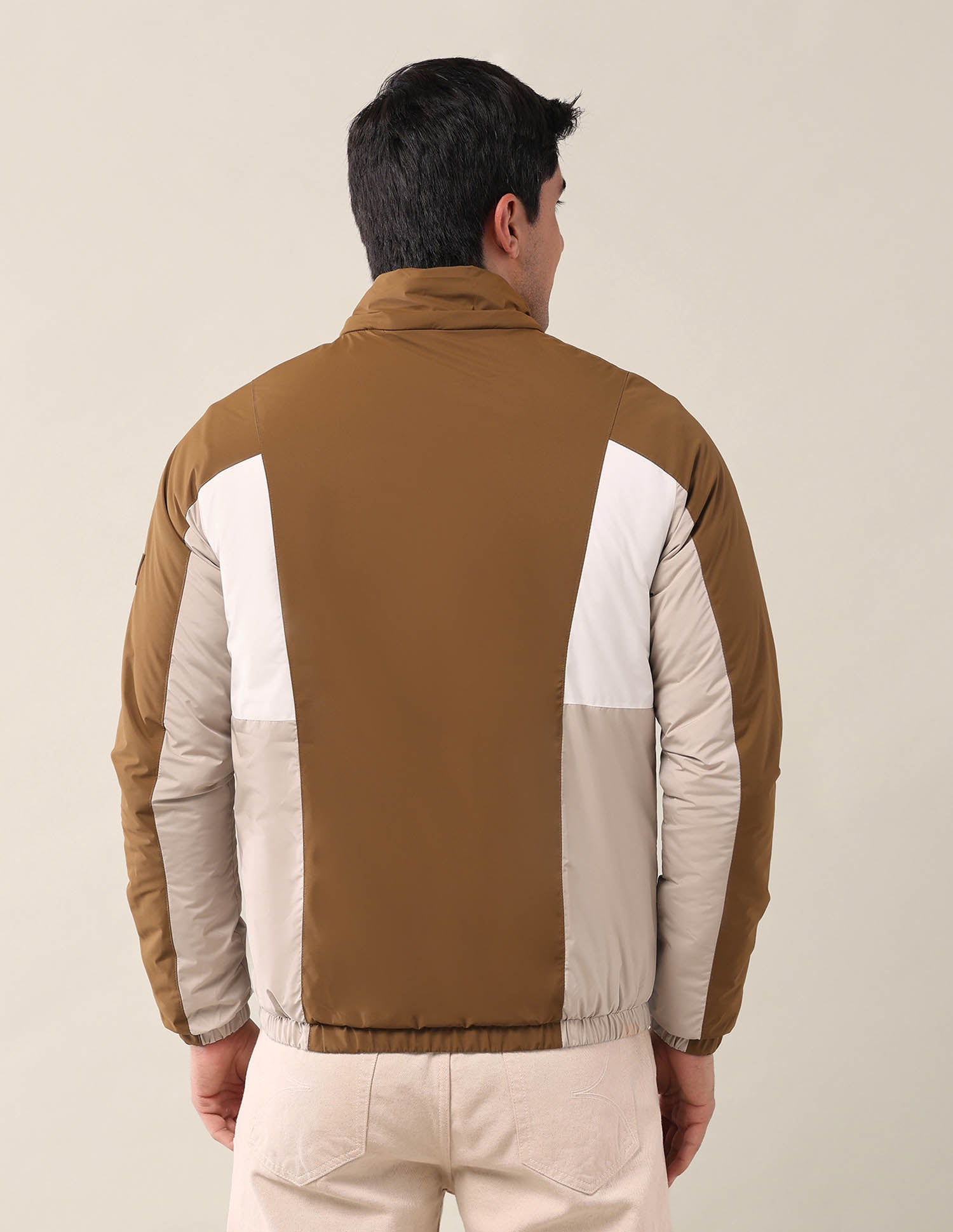 High Neck Regular Fit Jacket Brown - U.S. Polo Assn. India | Large