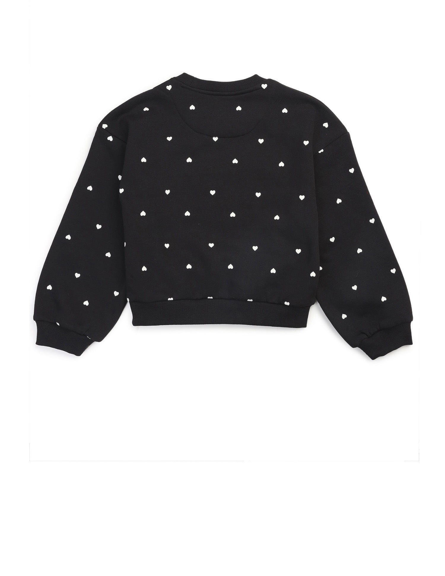 Girls Graphic Printed Regular Fit Sweatshirt Black - U.S. POLO ASSN. | Large