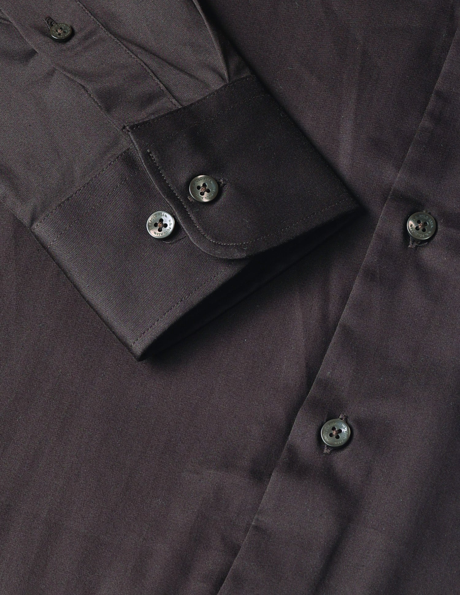 Satin Tailored Fit Shirt Choco - U.S. POLO ASSN. | Large