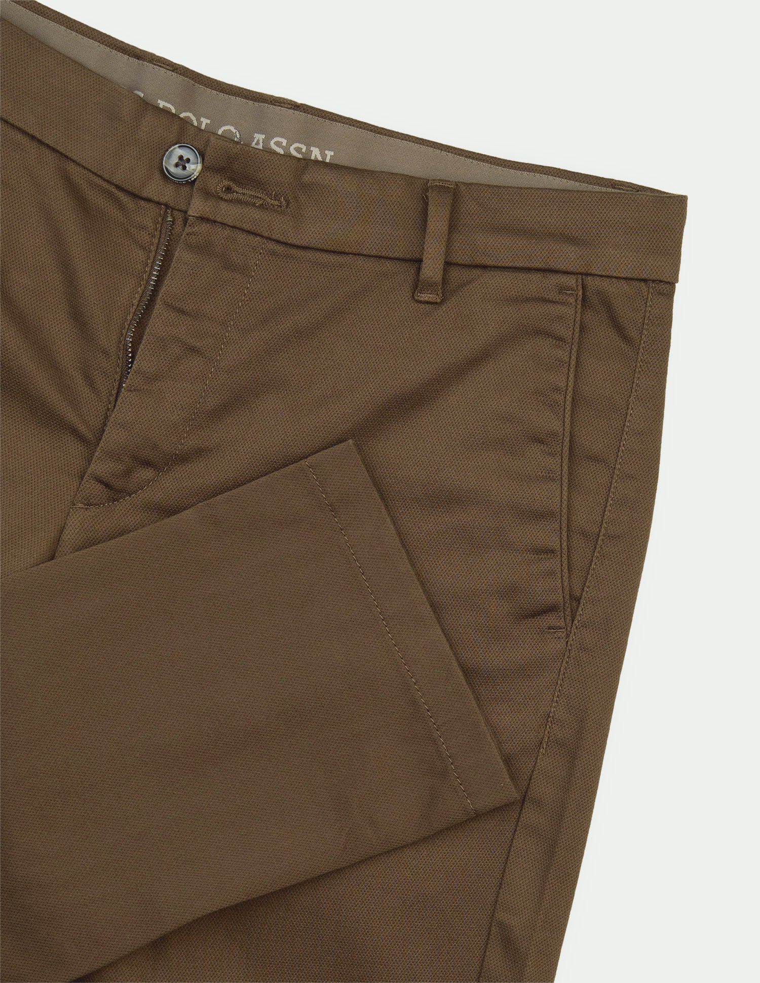 Denver Slim Fit Mid Rise Trousers Brown - U.S. Polo Assn. India | Large